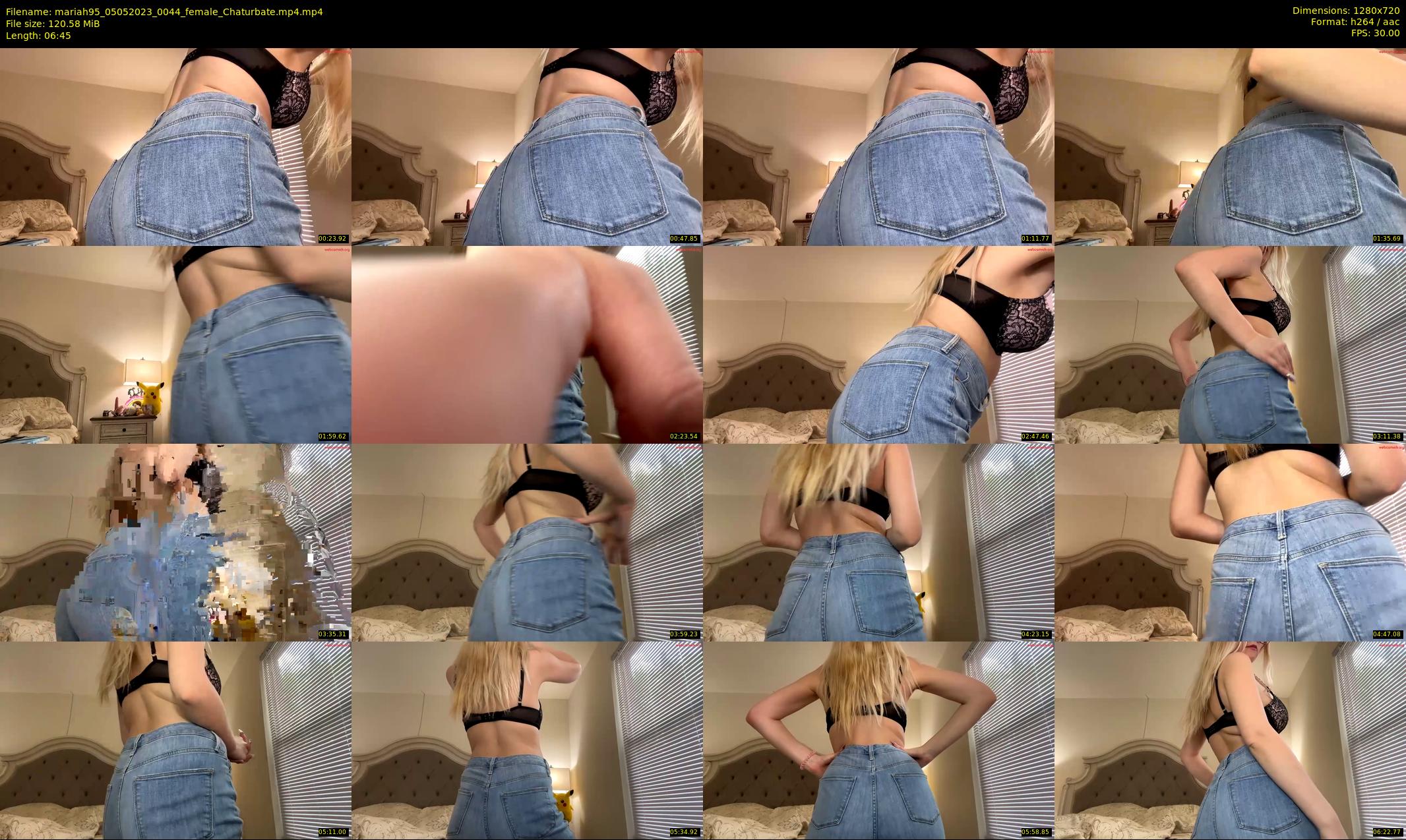 mariah95 — 7 minute Chaturbate female cam show recording, 720p, May 5, 2023