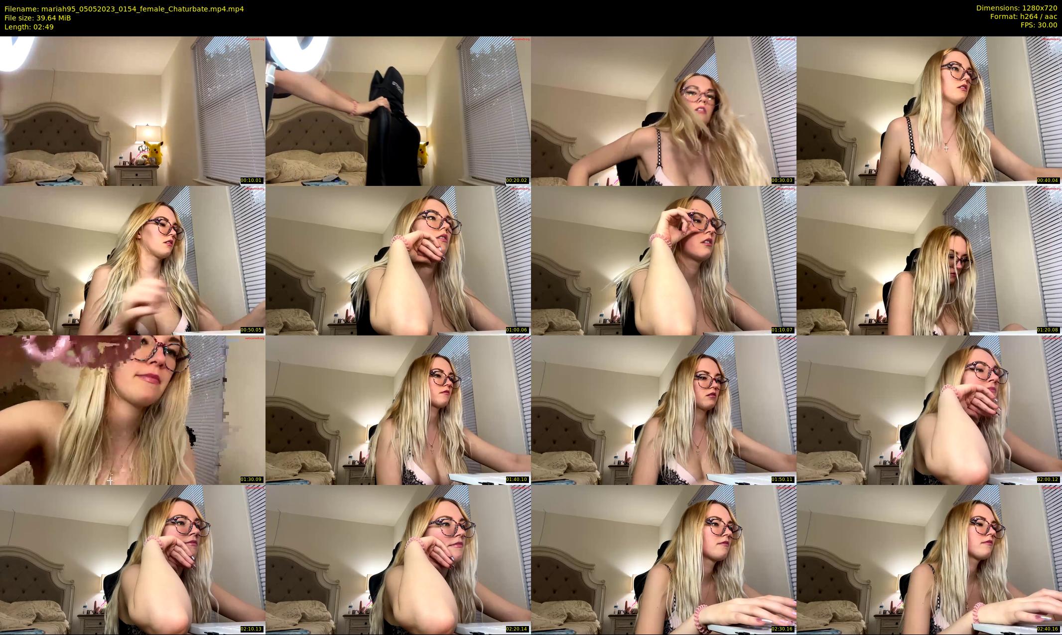 mariah95 — 3 minute Chaturbate female cam show recording, 720p, May 5, 2023