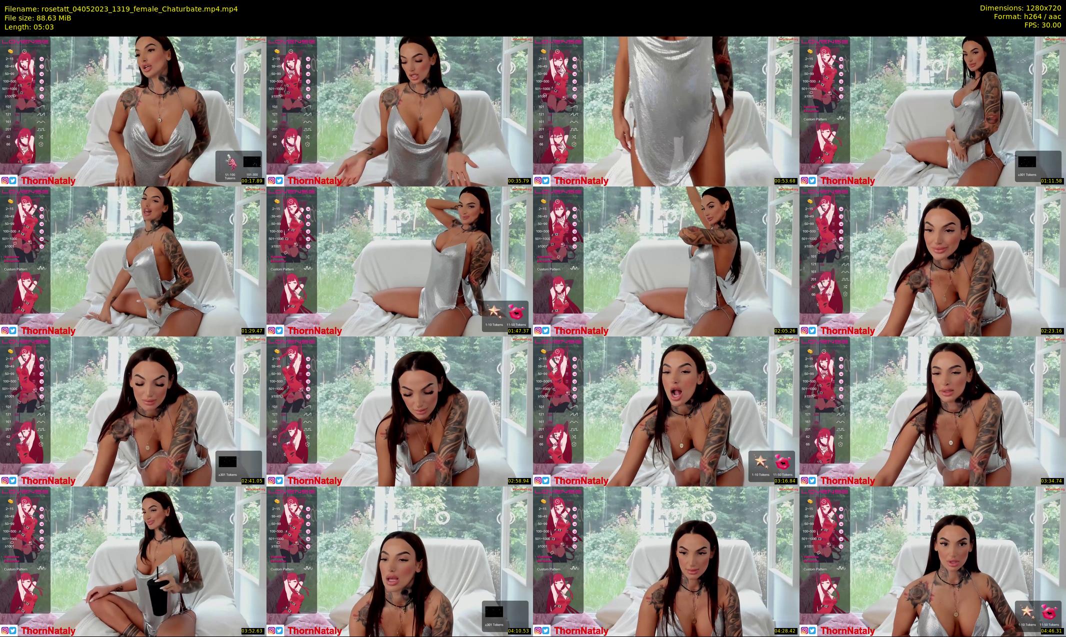 rosetatt — 6 minute Chaturbate female cam show recording, 720p, May 4, 2023