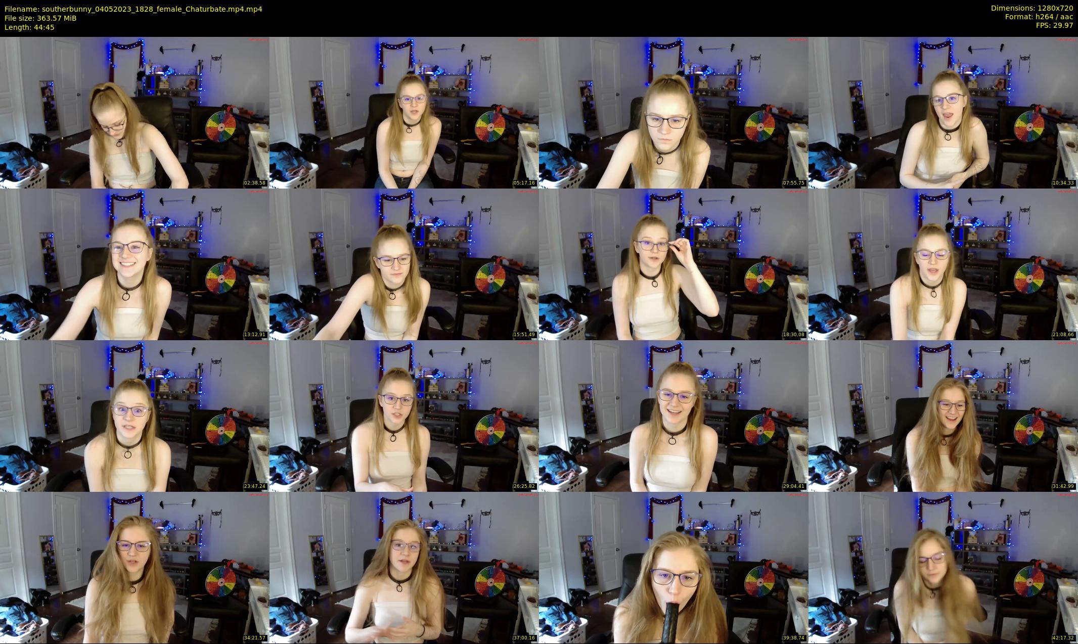 southerbunny — 45 minute Chaturbate female cam show recording, 720p, May 4, 2023