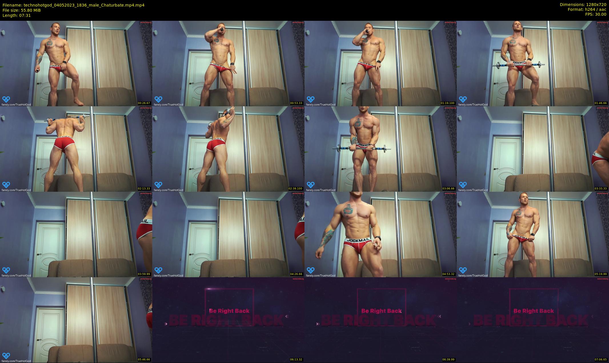 technohotgod — 8 minute Chaturbate male cam show recording, 720p, May 4, 2023