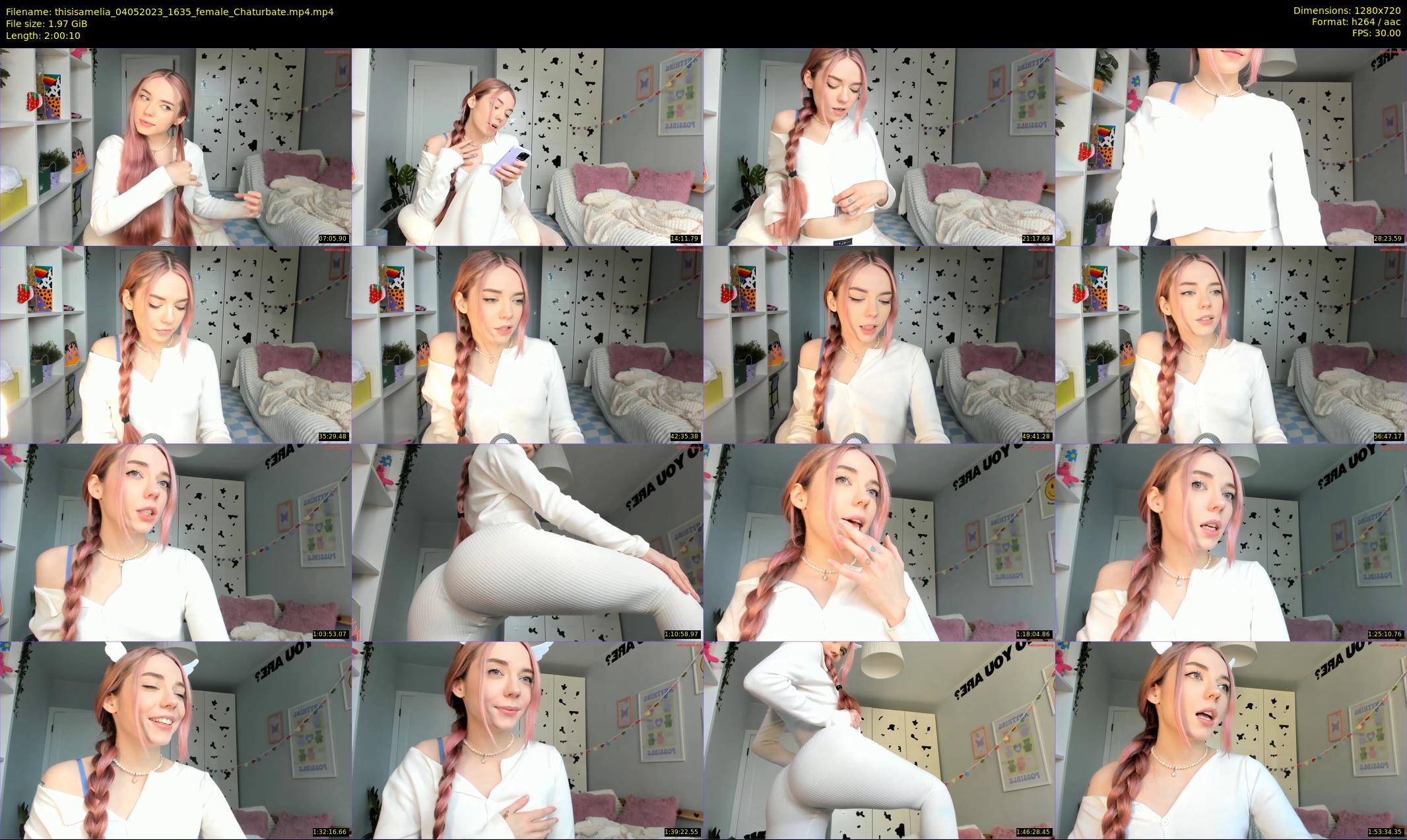 thisisamelia — 121 minute Chaturbate female cam show recording, 720p, May 4, 2023