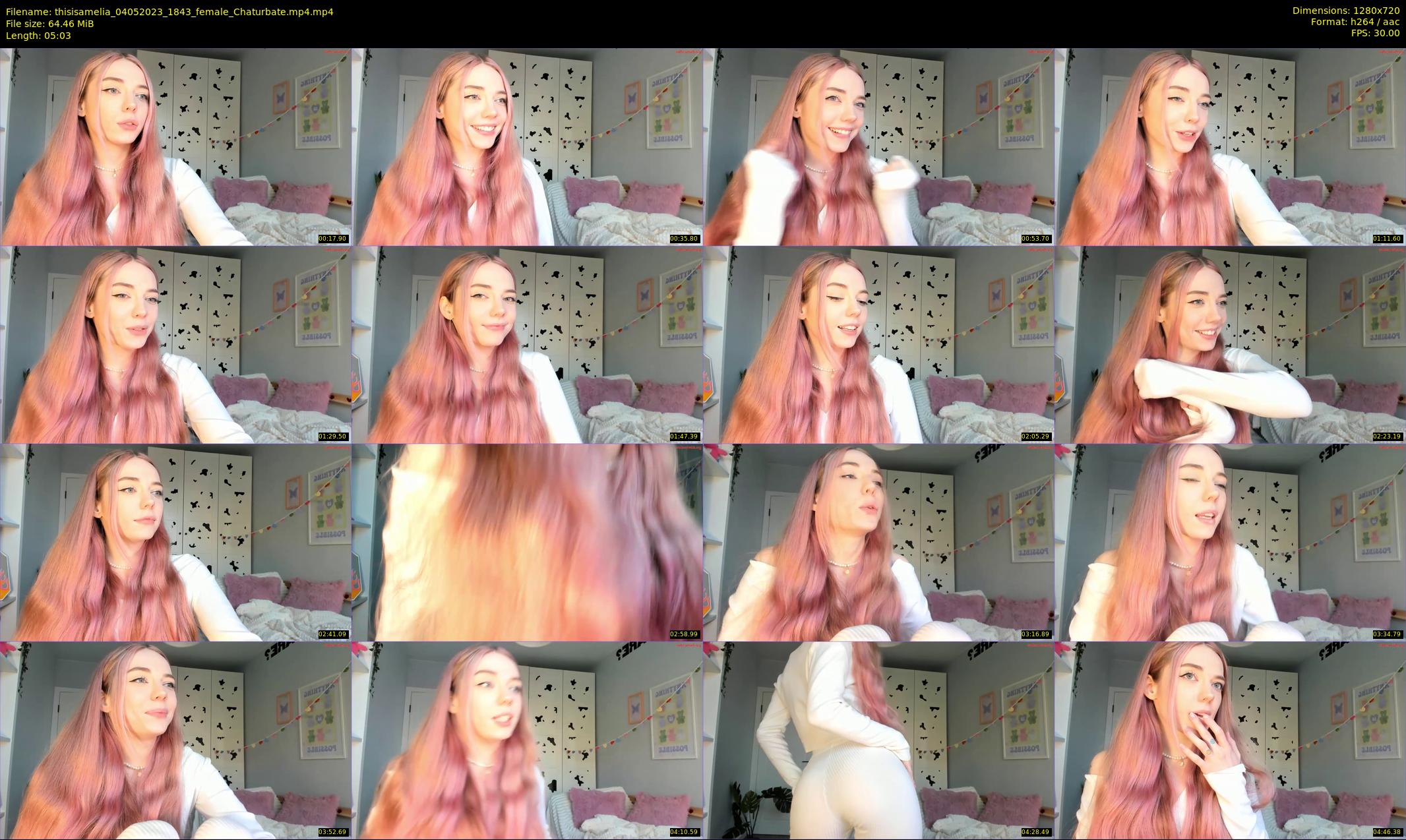 thisisamelia — 6 minute Chaturbate female cam show recording, 720p, May 4, 2023