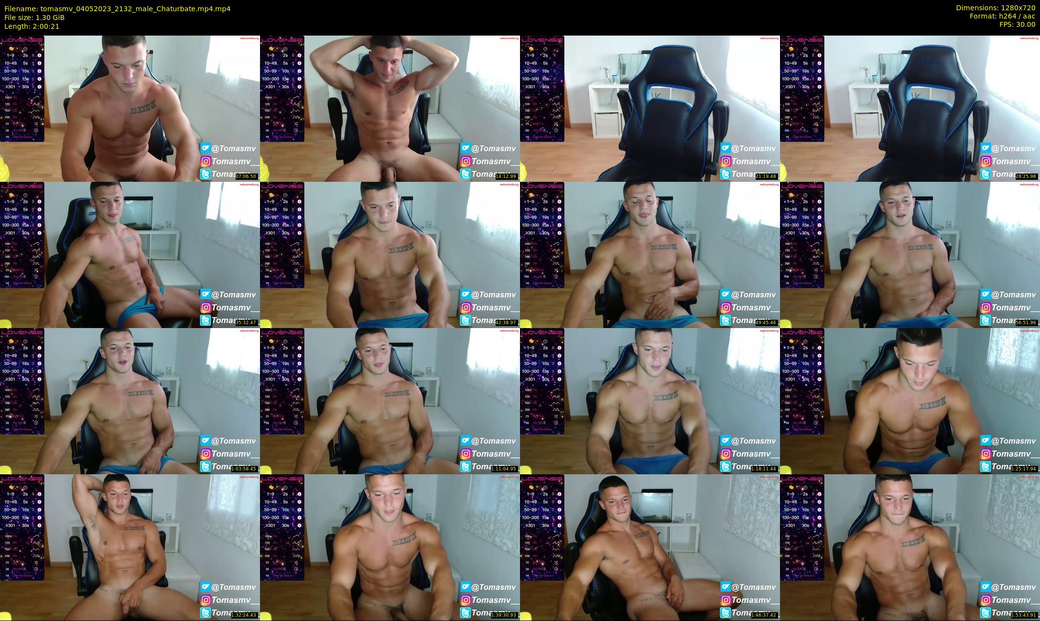 tomasmv — 121 minute Chaturbate male cam show recording, 720p, May 4, 2023