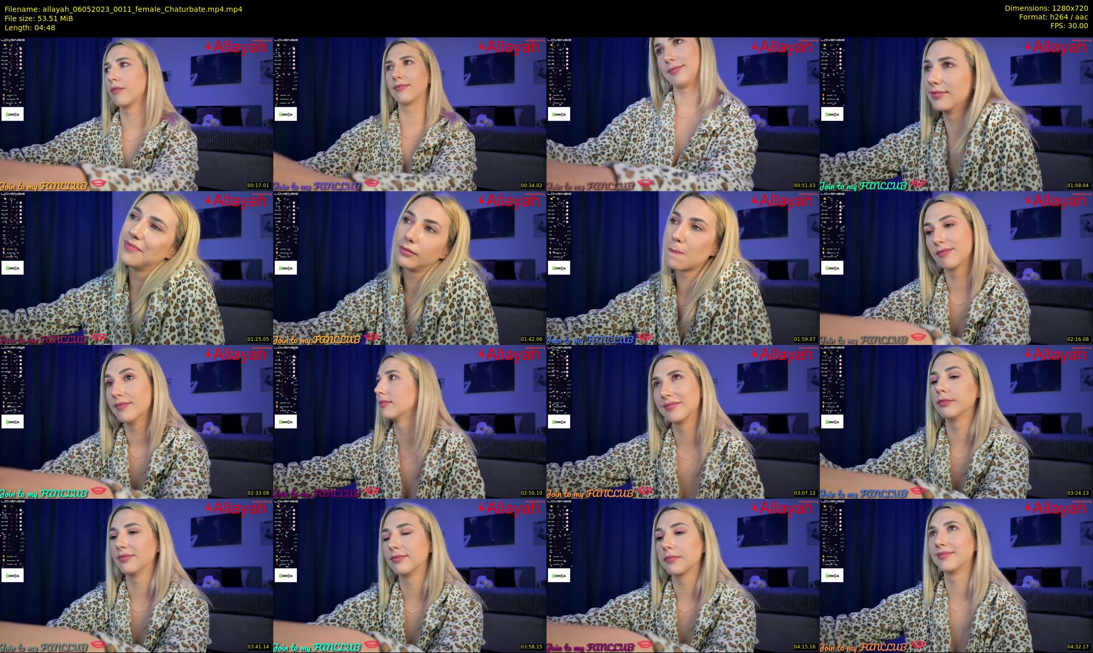 allayah — 5 minute Chaturbate female cam show recording, 720p, May 6, 2023
