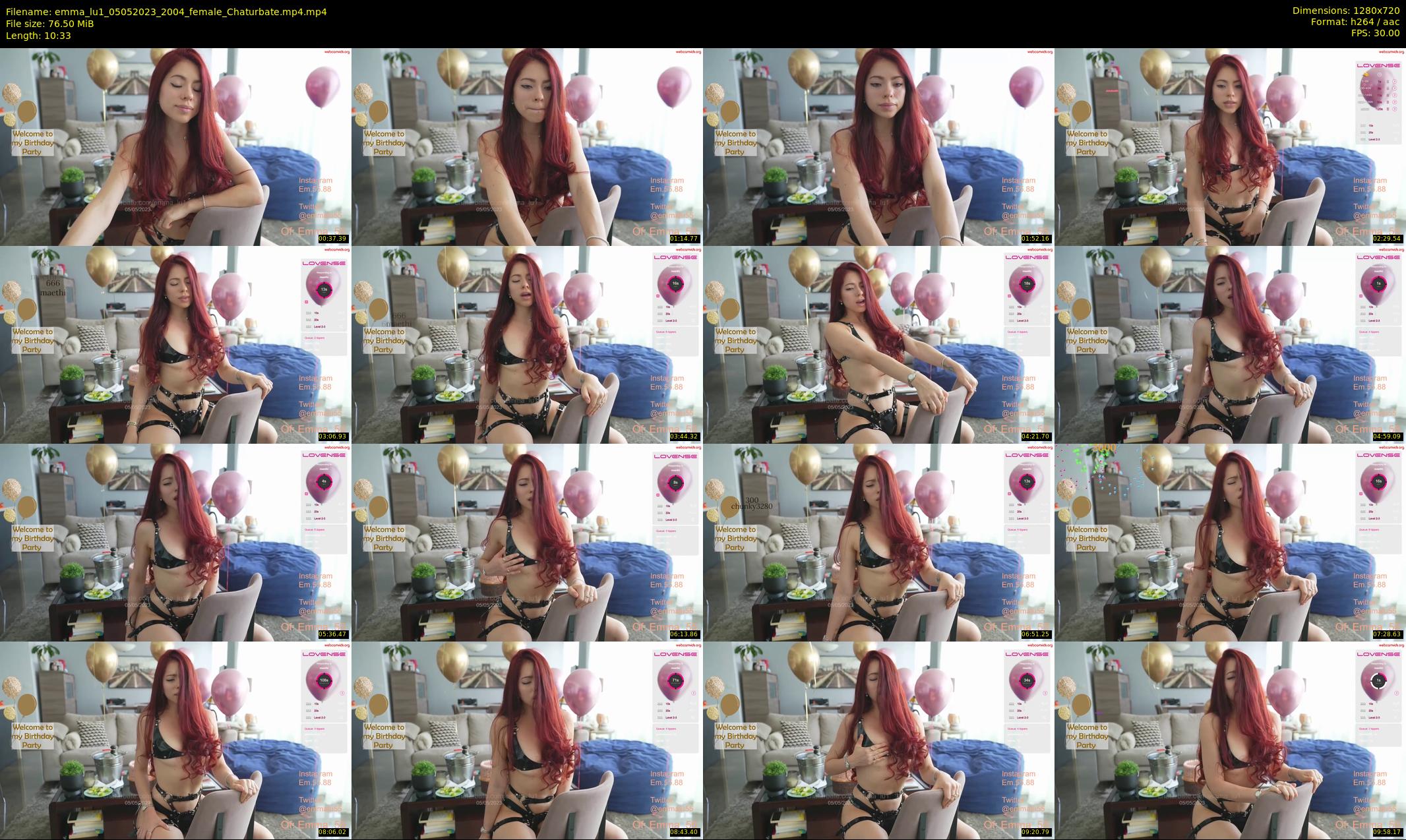 emma_lu1 — 11 minute Chaturbate female cam show recording, 720p, May 5, 2023