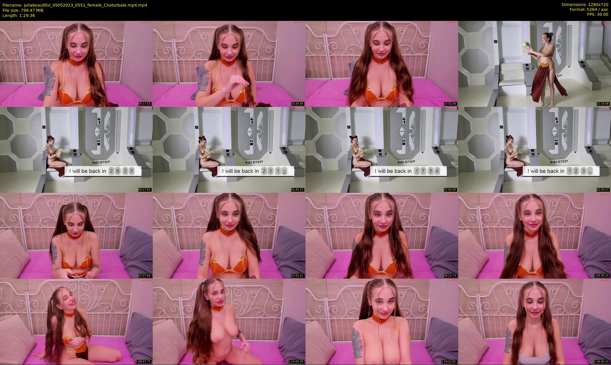 juliabeautiful — 90 minute Chaturbate female cam show recording, 720p, May 5, 2023
