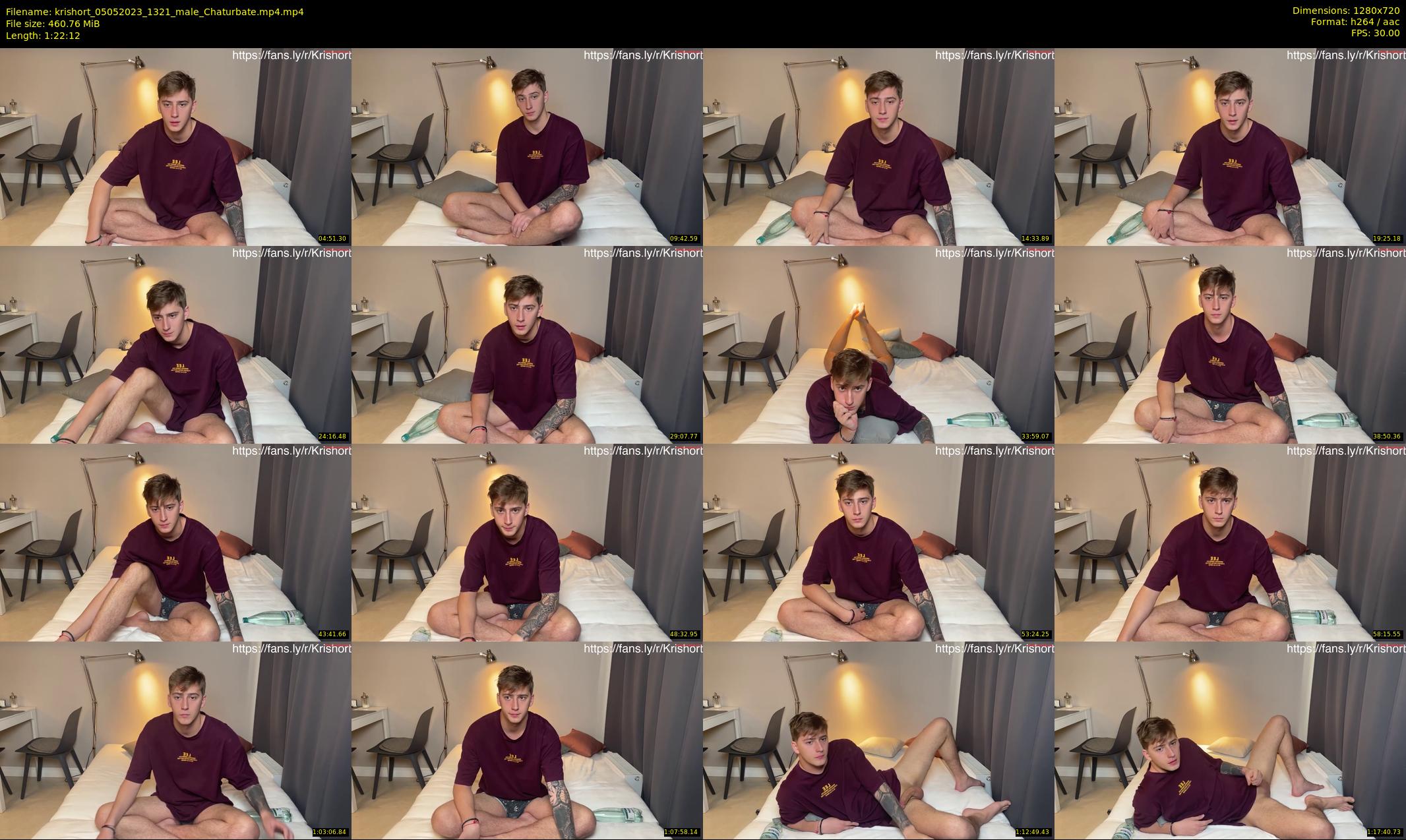 krishort — 83 minute Chaturbate male cam show recording, 720p, May 5, 2023