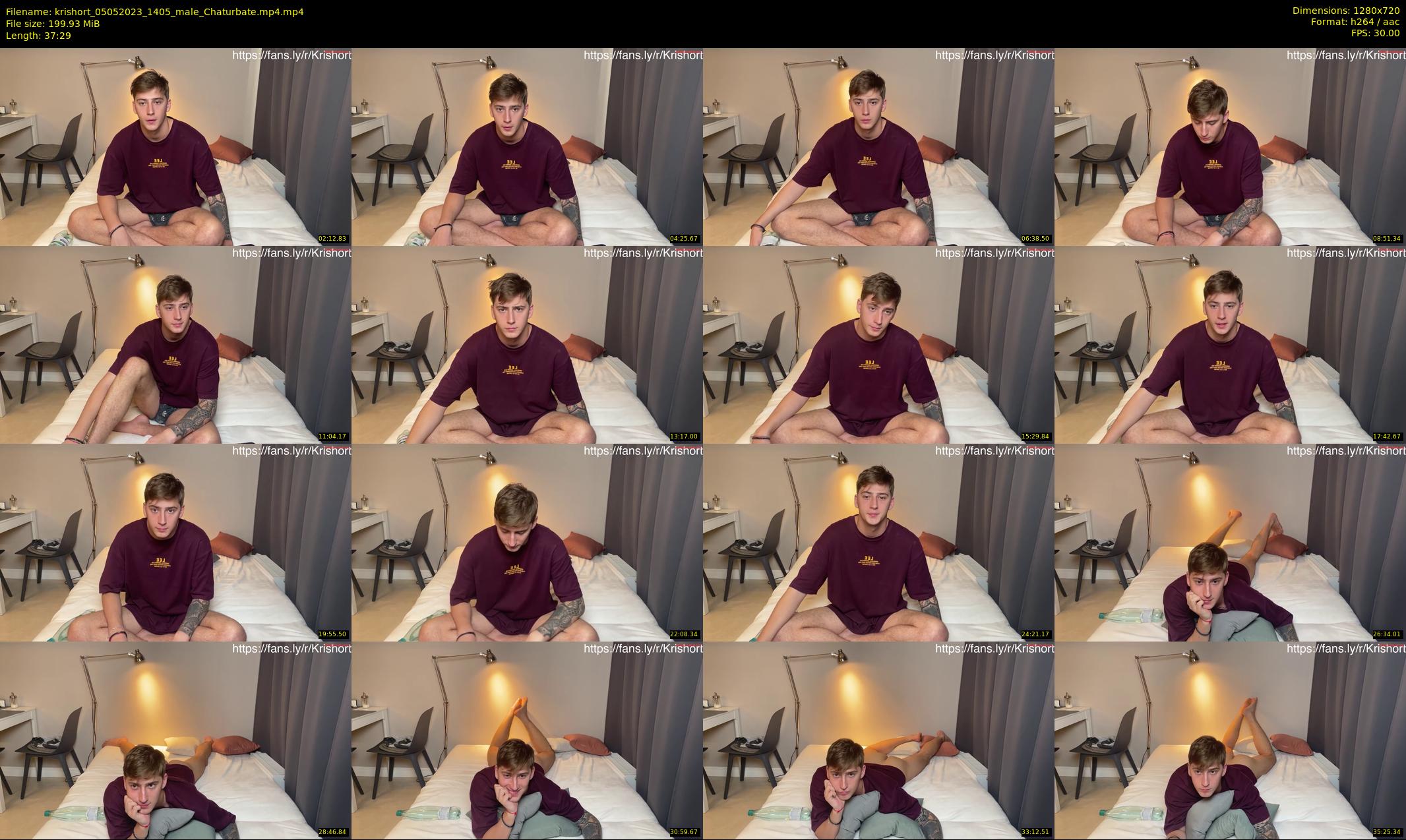 krishort — 38 minute Chaturbate male cam show recording, 720p, May 5, 2023