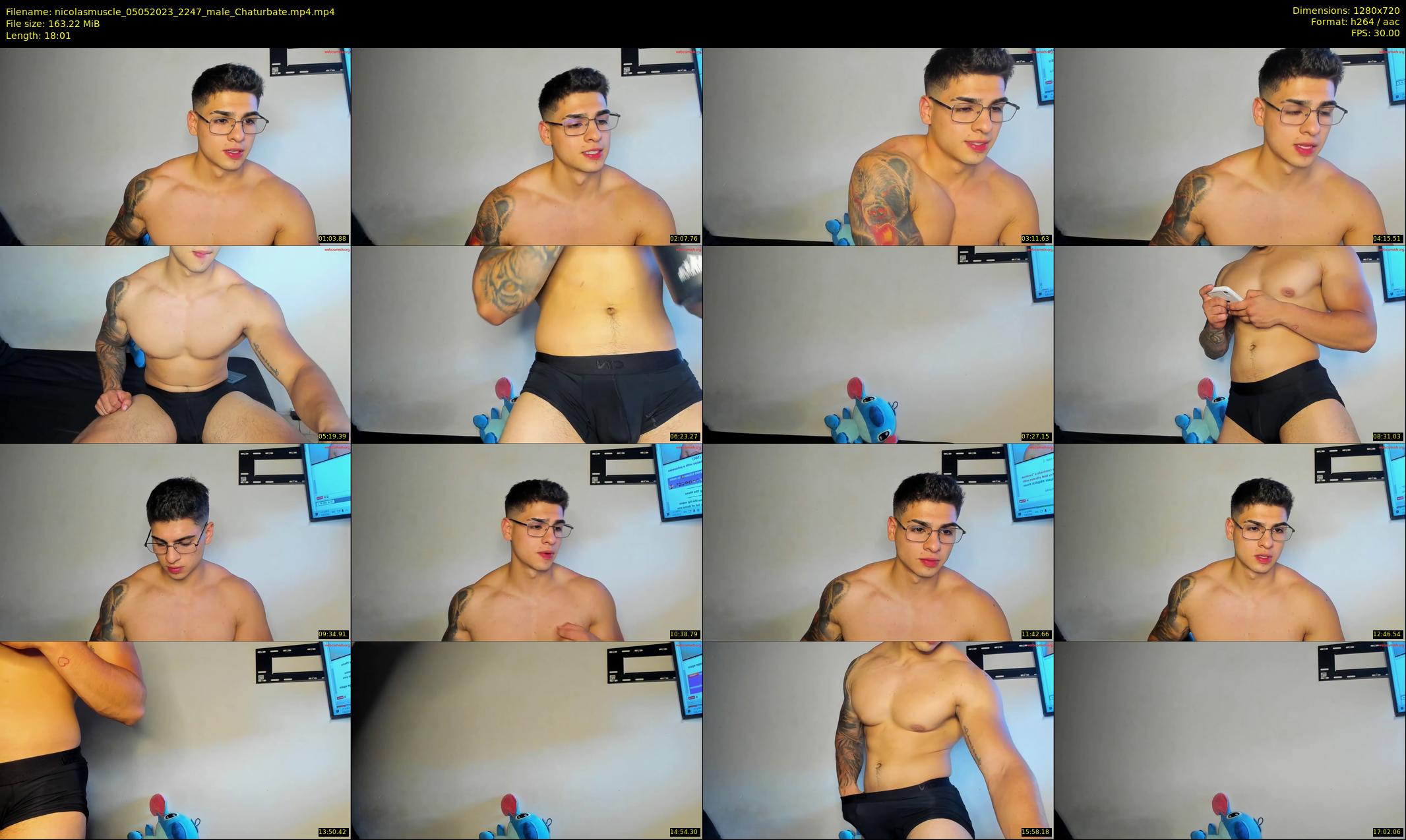 nicolasmuscle — 19 minute Chaturbate male cam show recording, 720p, May 5, 2023
