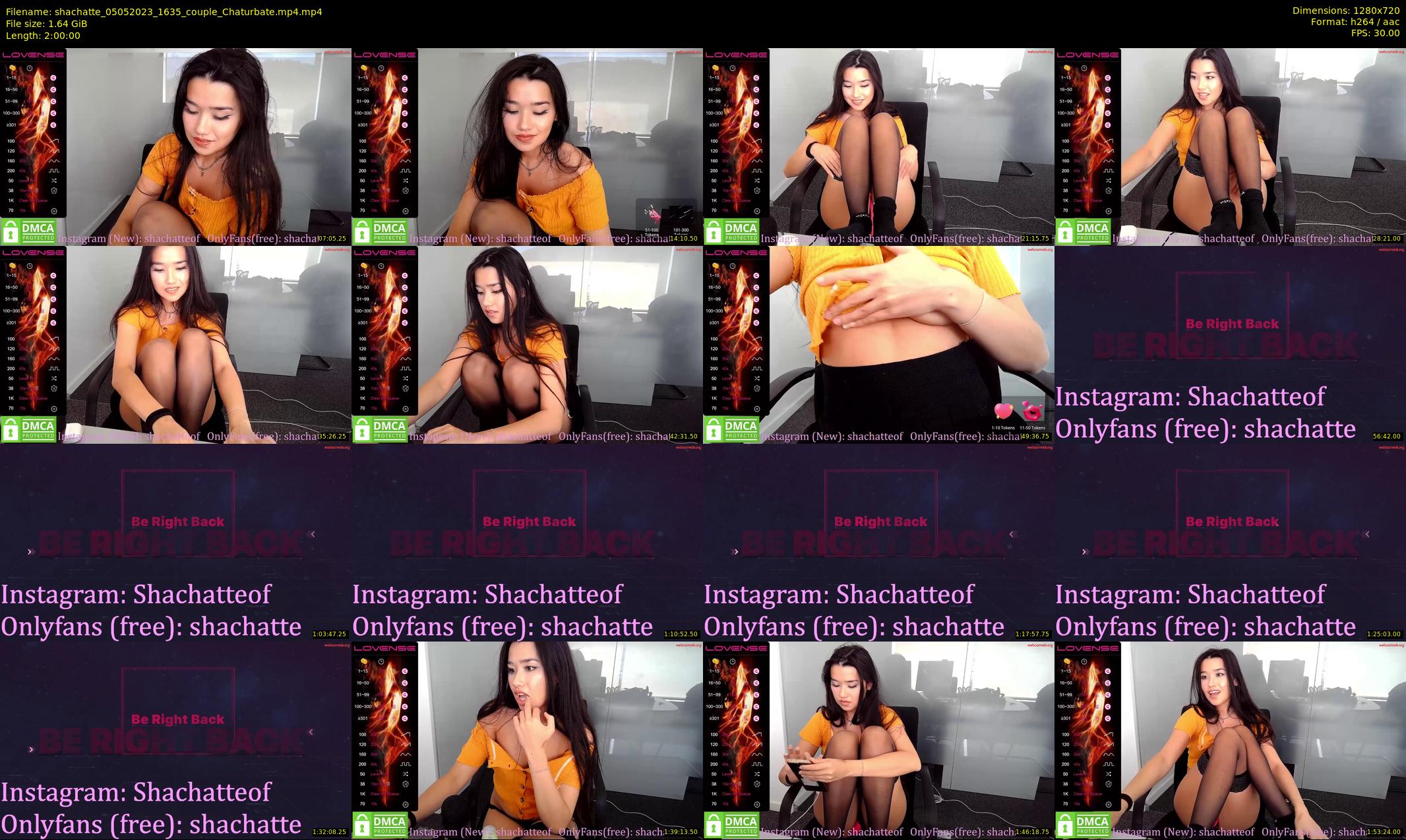 shachatte — 120 minute Chaturbate couple cam show recording, 720p, May 5, 2023