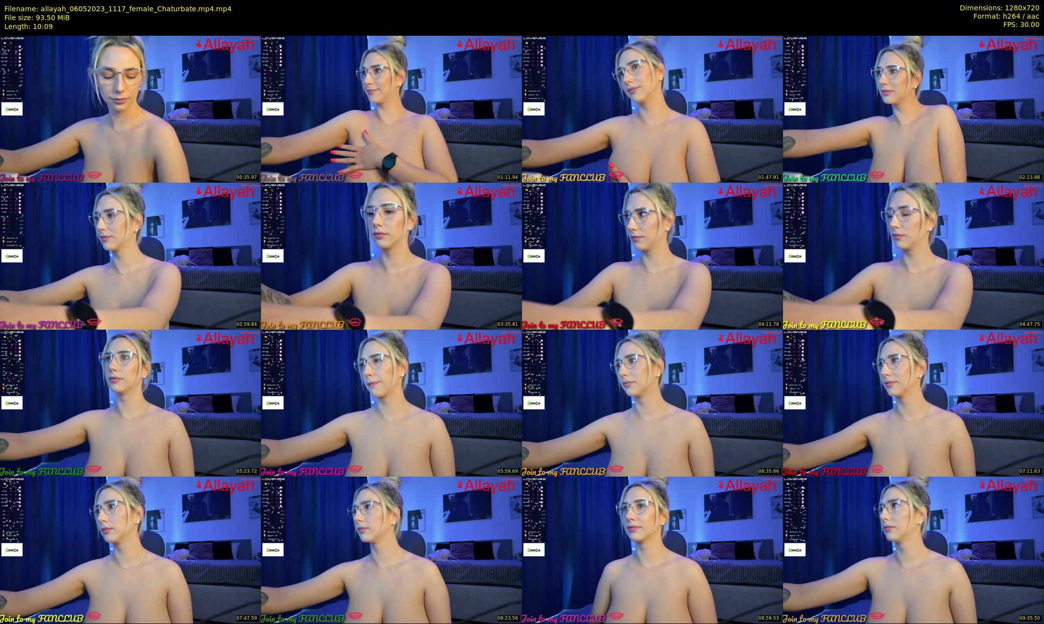 allayah — 11 minute Chaturbate female cam show recording, 720p, May 6, 2023