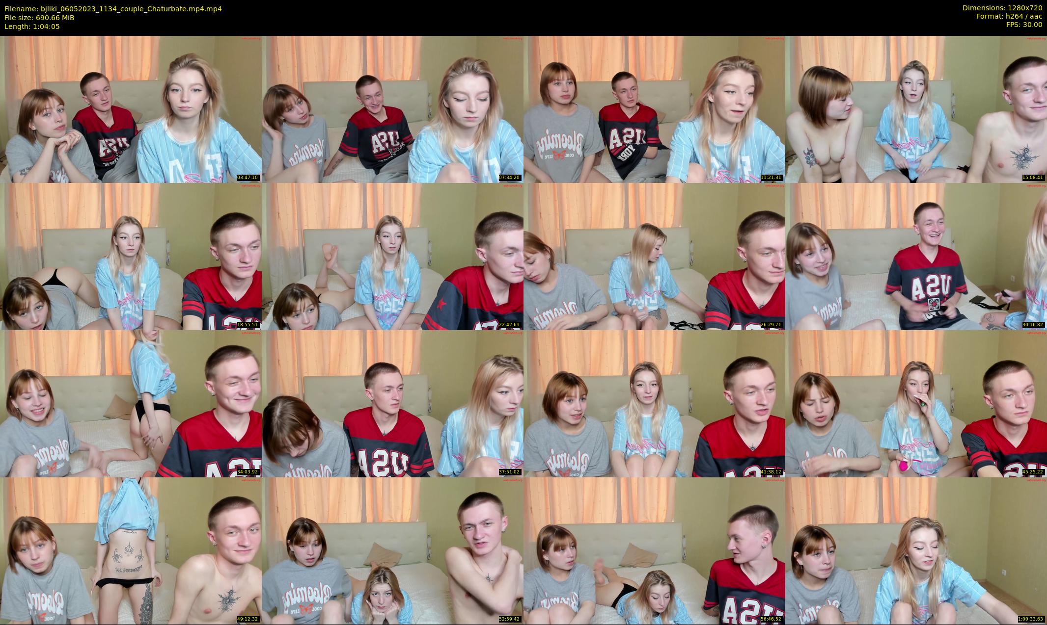 bjliki — 65 minute Chaturbate couple cam show recording, 720p, May 6, 2023
