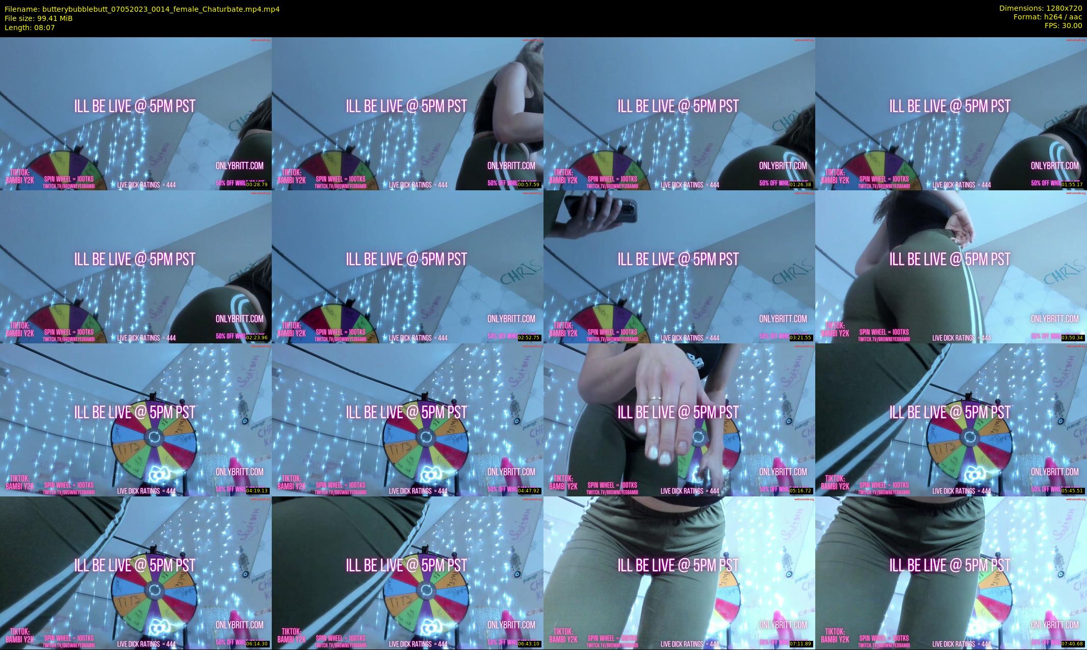 butterybubblebutt — 9 minute Chaturbate couple cam show recording, 720p, May 7, 2023