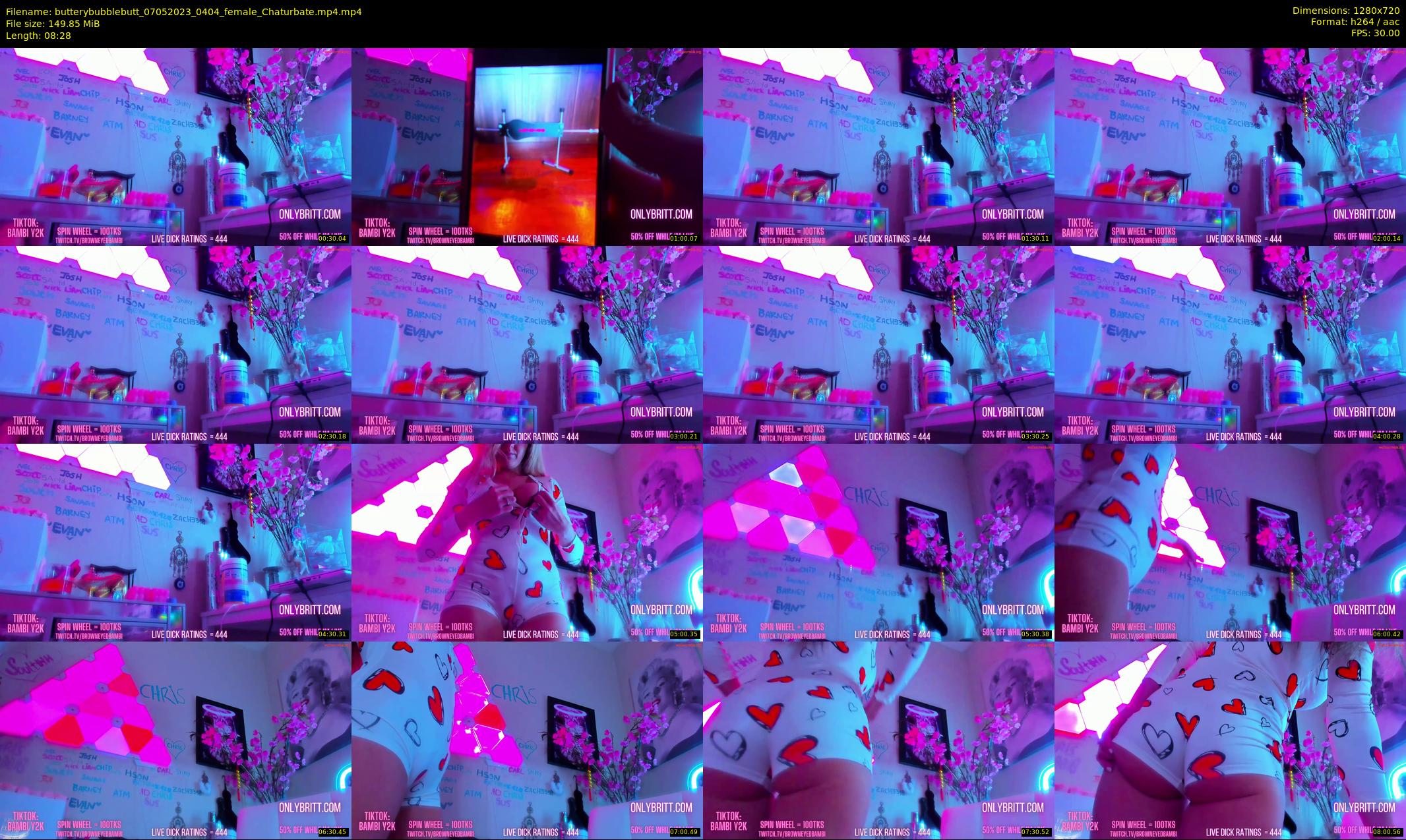 butterybubblebutt — 9 minute Chaturbate couple cam show recording, 720p, May 7, 2023