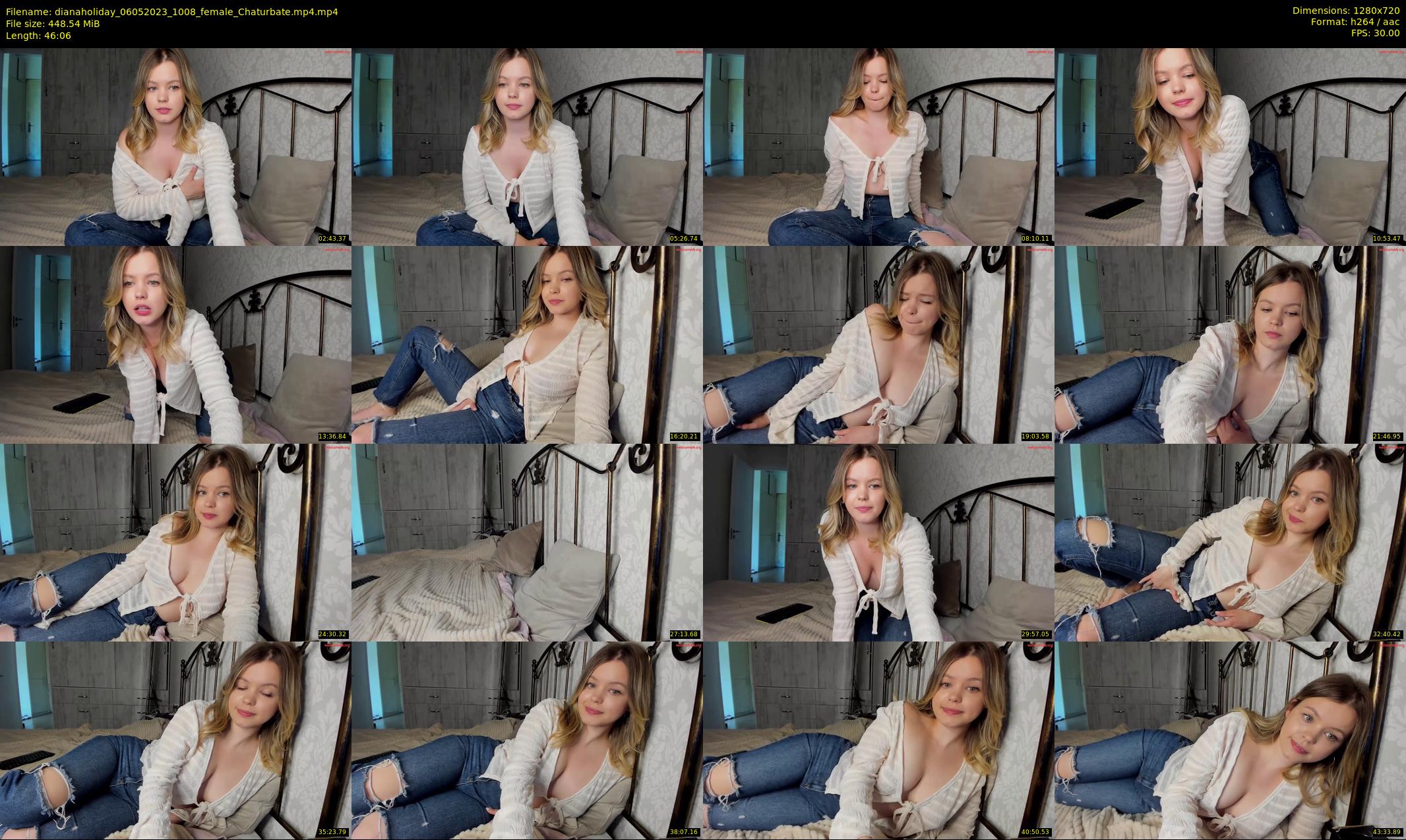 dianaholiday — 47 minute Chaturbate female cam show recording, 720p, May 6, 2023