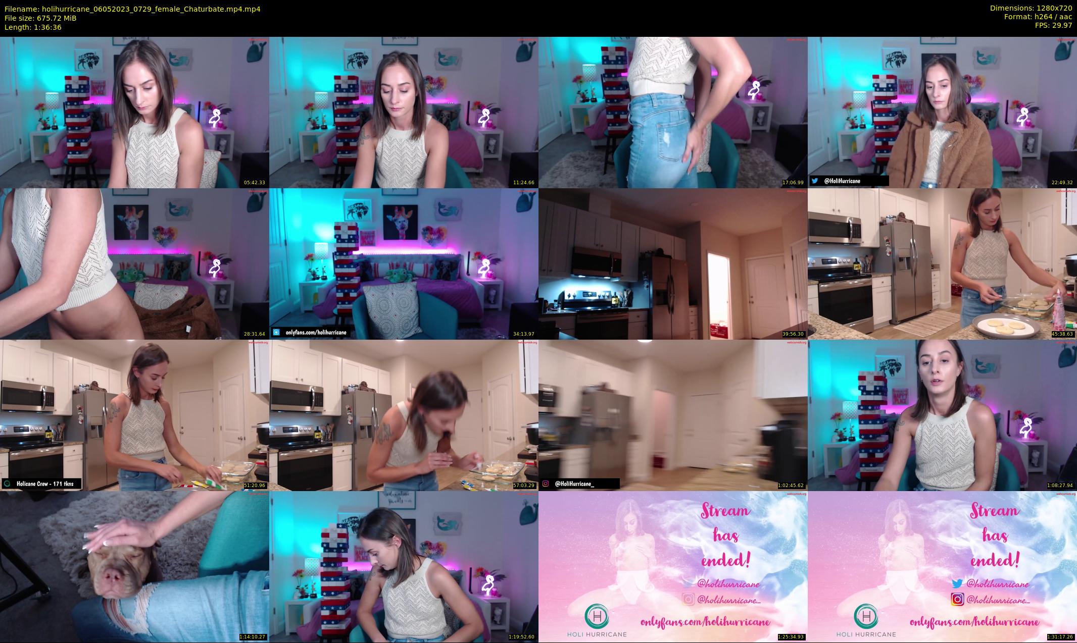 holihurricane — 97 minute Chaturbate female cam show recording, 720p, May 6, 2023