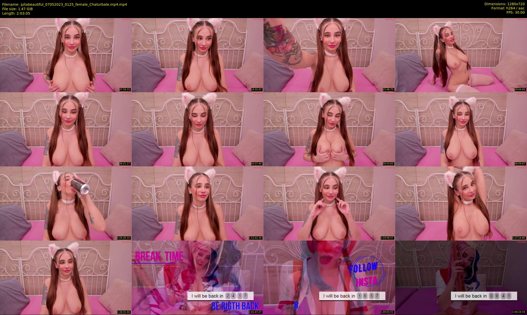 juliabeautiful — 124 minute Chaturbate female cam show recording, 720p, May 7, 2023