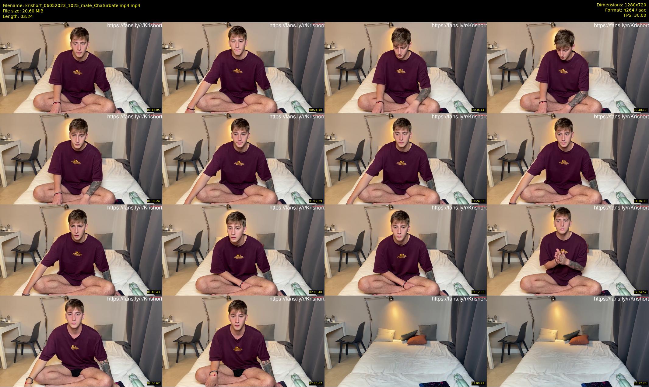 krishort — 4 minute Chaturbate male cam show recording, 720p, May 6, 2023