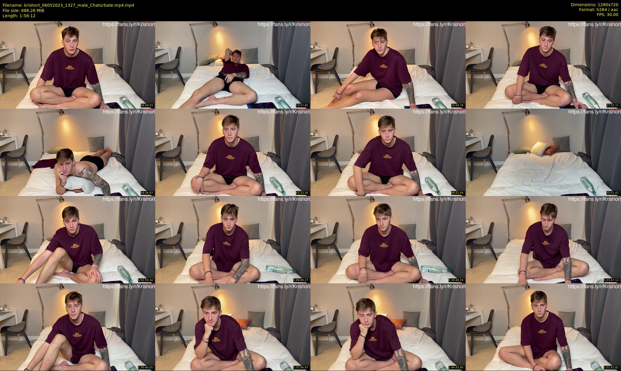 krishort — 119 minute Chaturbate male cam show recording, 720p, May 6, 2023