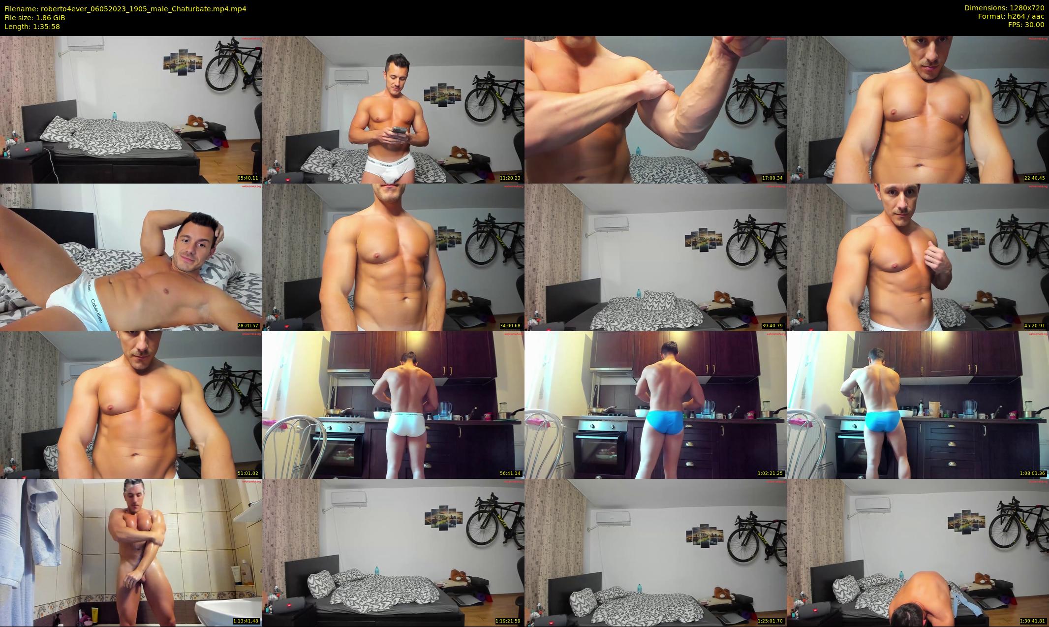 roberto4ever — 96 minute Chaturbate male cam show recording, 720p, May 6, 2023