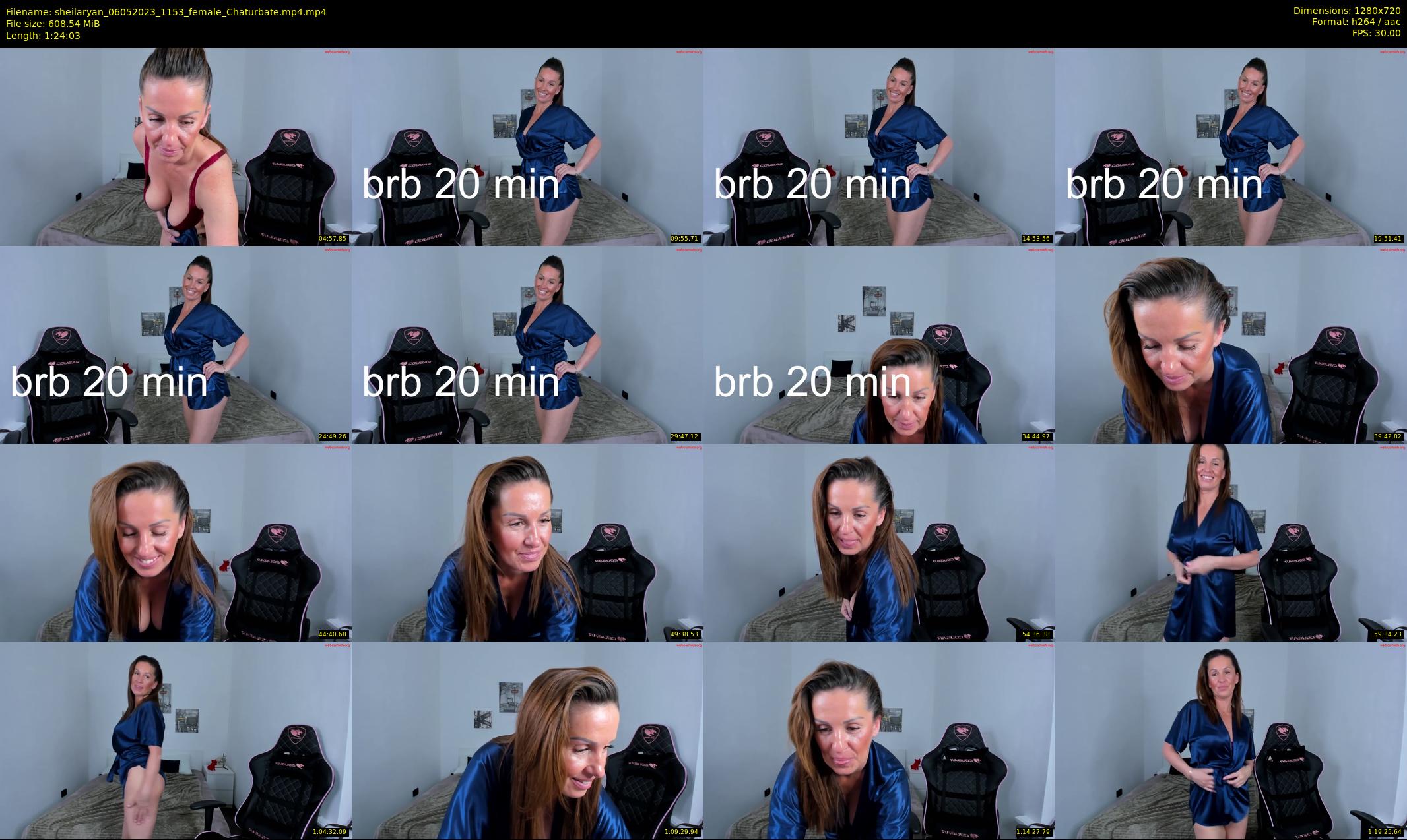 sheilaryan — 85 minute Chaturbate female cam show recording, 720p, May 6, 2023