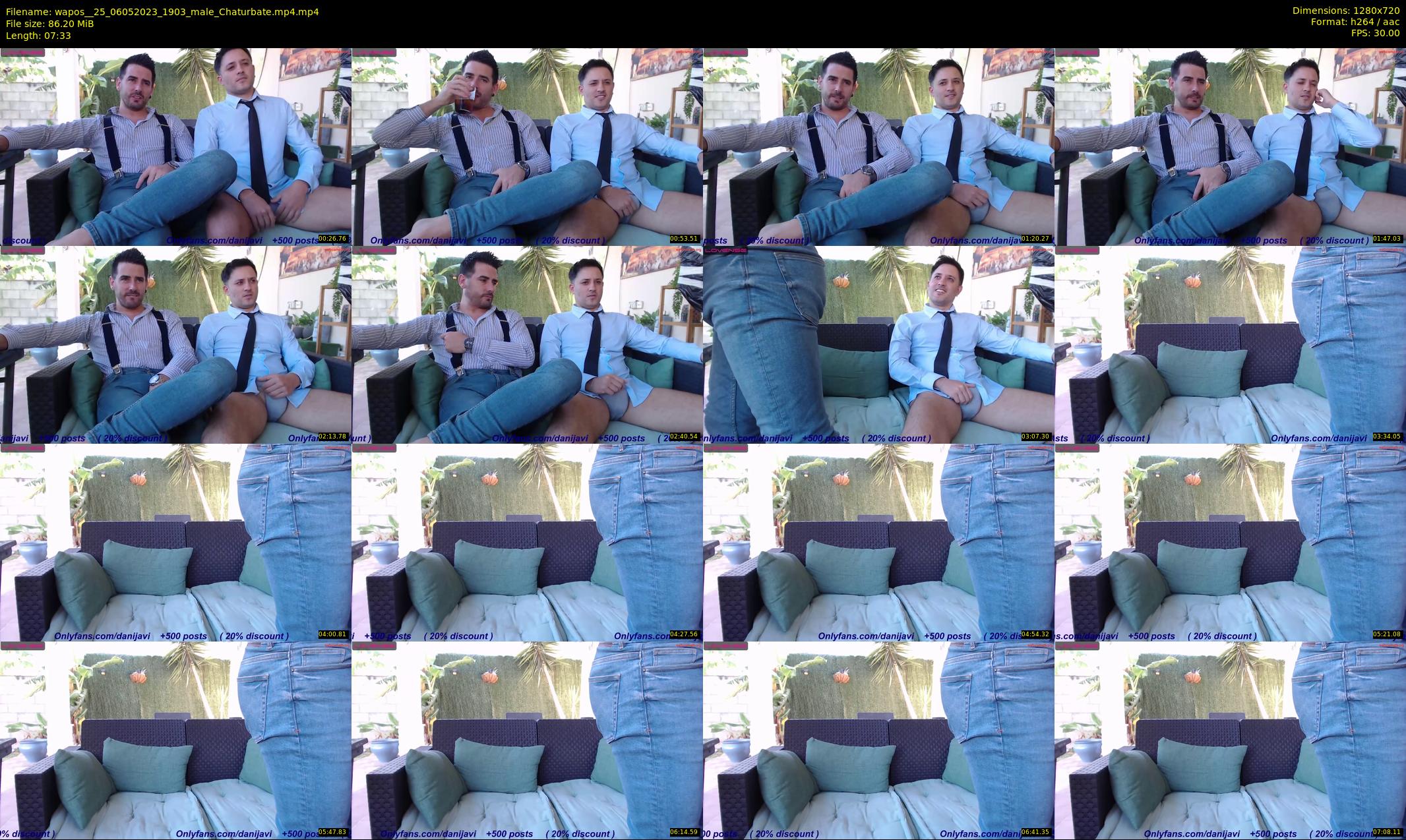 wapos__25 — 8 minute Chaturbate male cam show recording, 720p, May 6, 2023