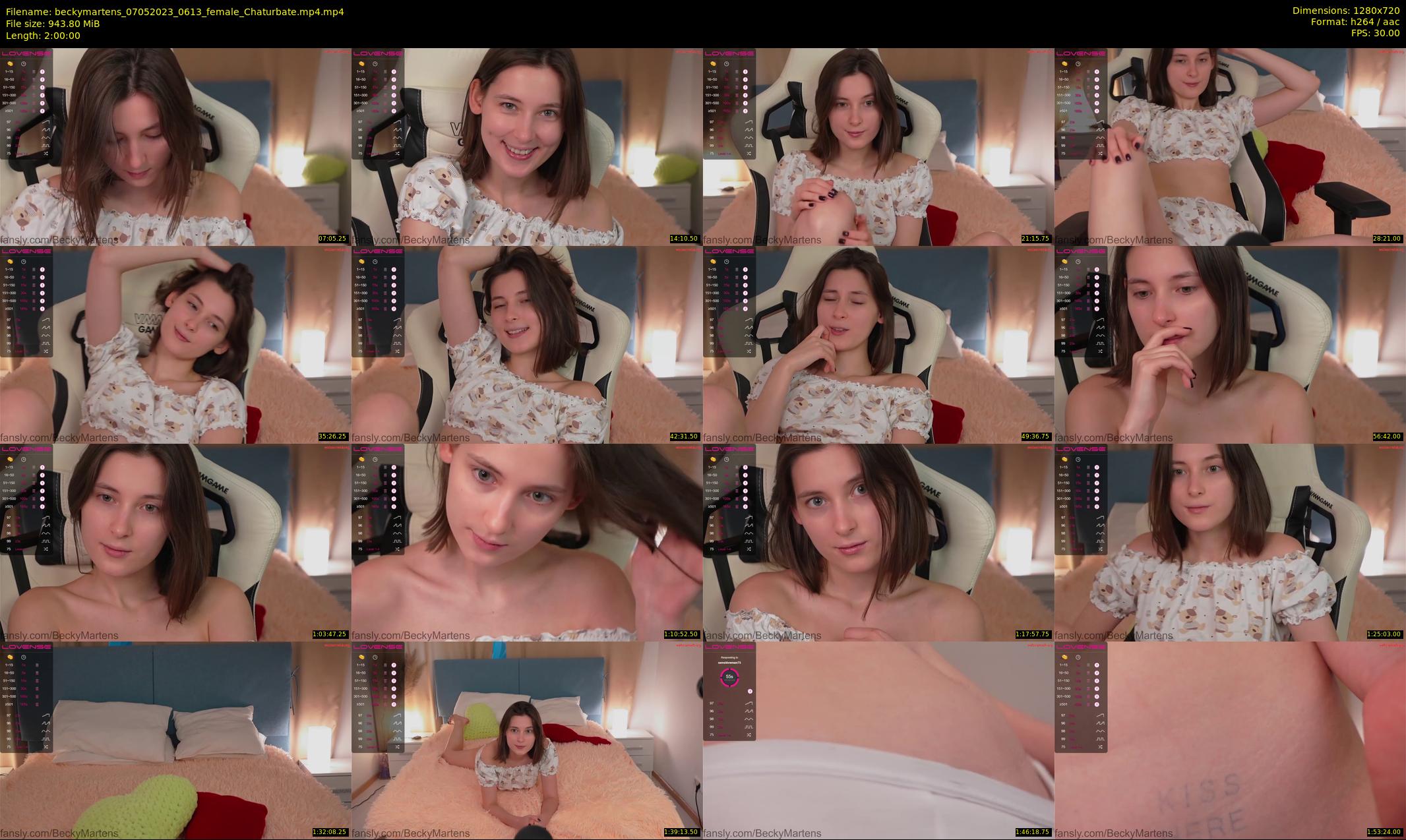 beckymartens — 120 minute Chaturbate female cam show recording, 720p, May 7, 2023