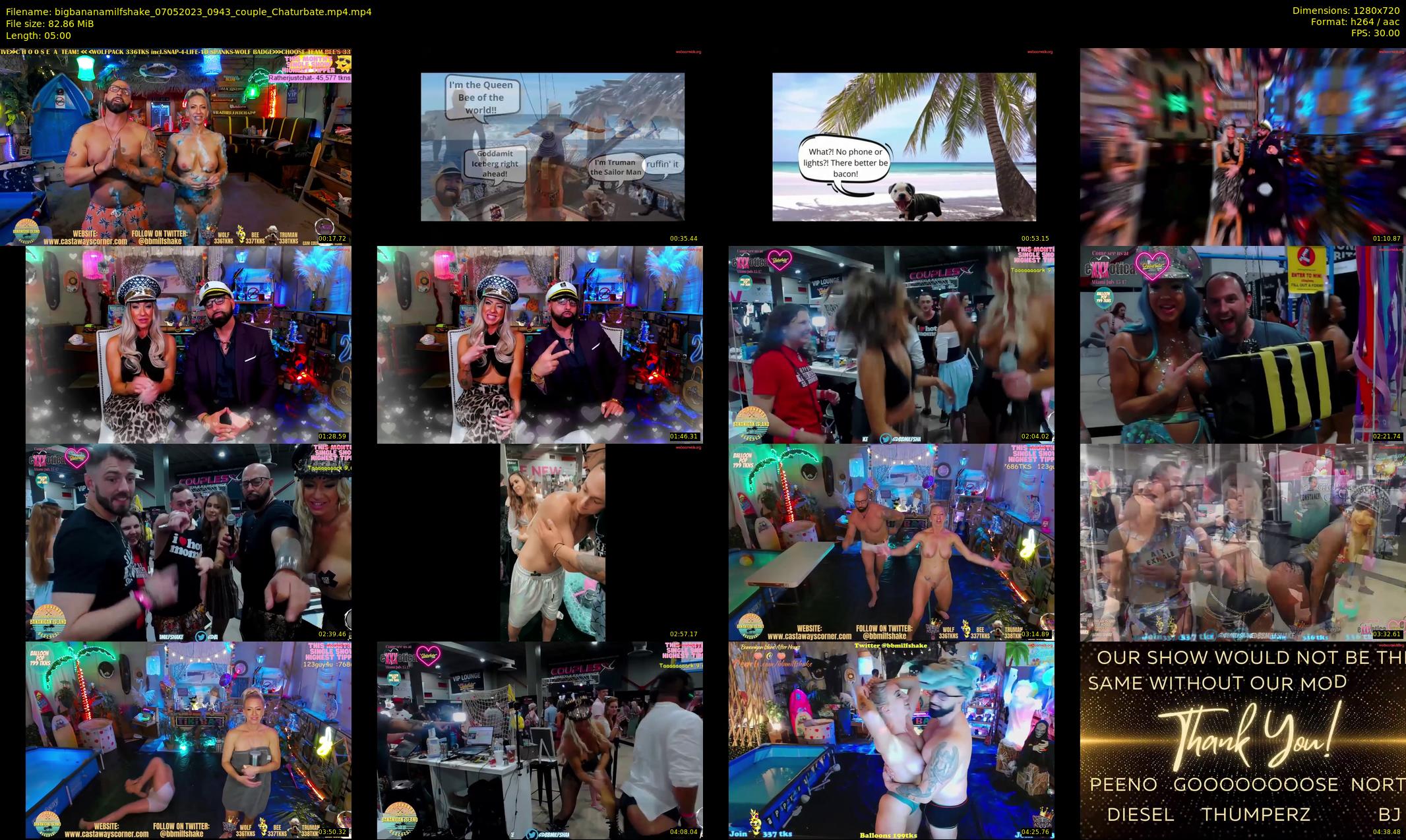 bigbananamilfshake — 5 minute Chaturbate couple cam show recording, 720p, May 7, 2023