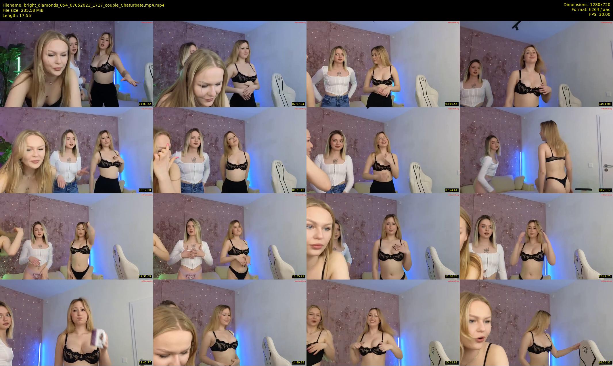bright_diamonds_054 — 18 minute Chaturbate couple cam show recording, 720p, May 7, 2023