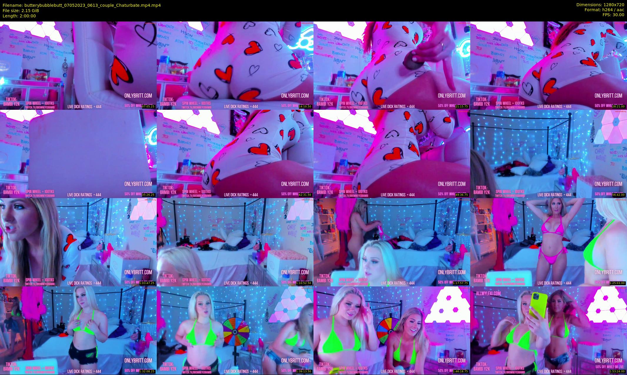 butterybubblebutt — 120 minute Chaturbate couple cam show recording, 720p, May 7, 2023