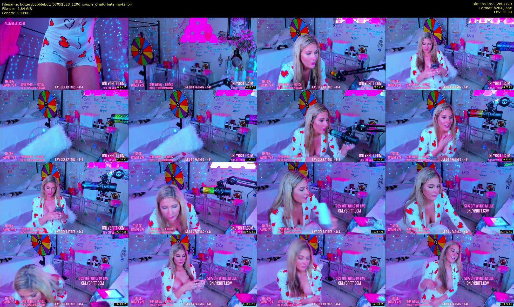 butterybubblebutt — 120 minute Chaturbate couple cam show recording, 720p, May 7, 2023