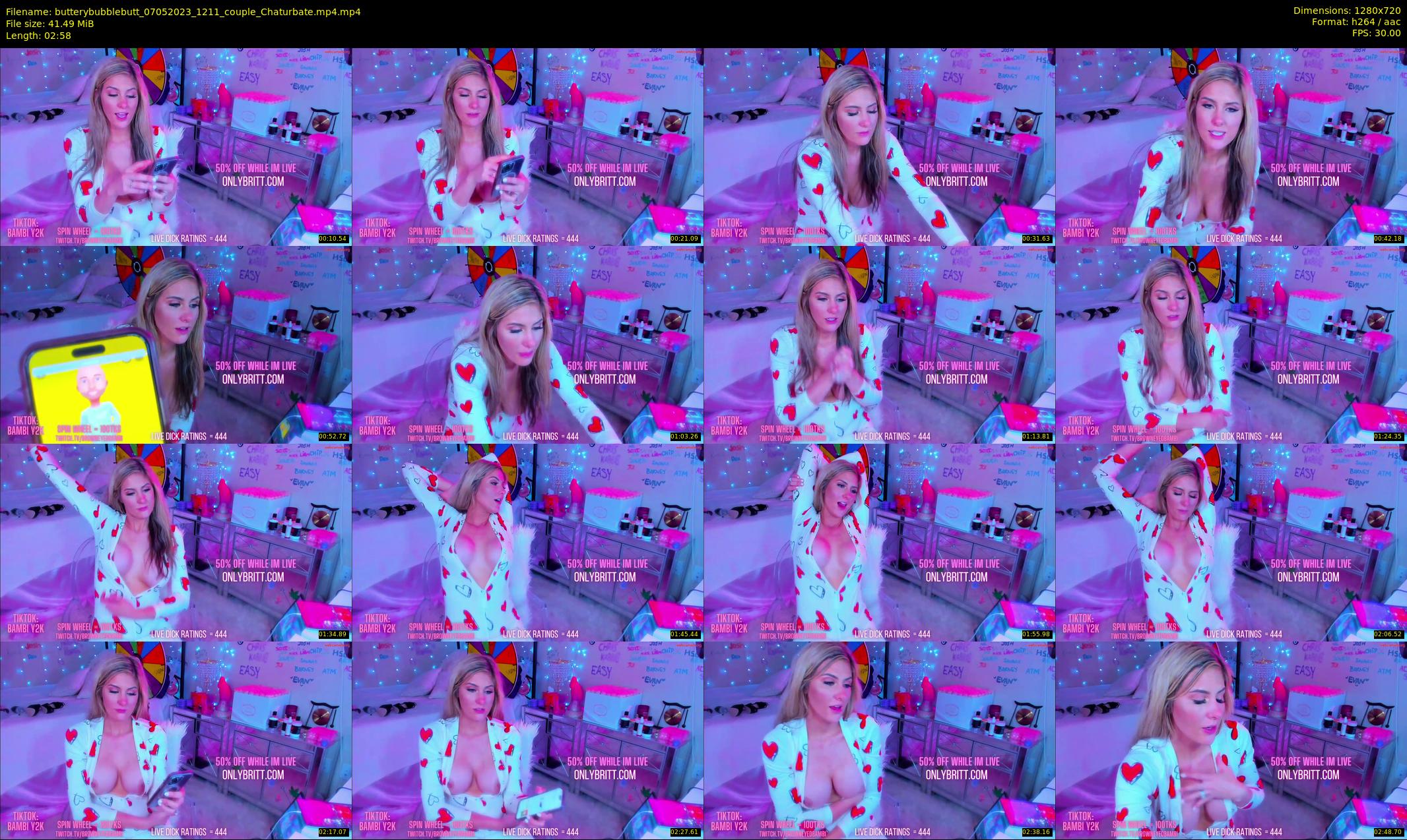 butterybubblebutt — 3 minute Chaturbate couple cam show recording, 720p, May 7, 2023