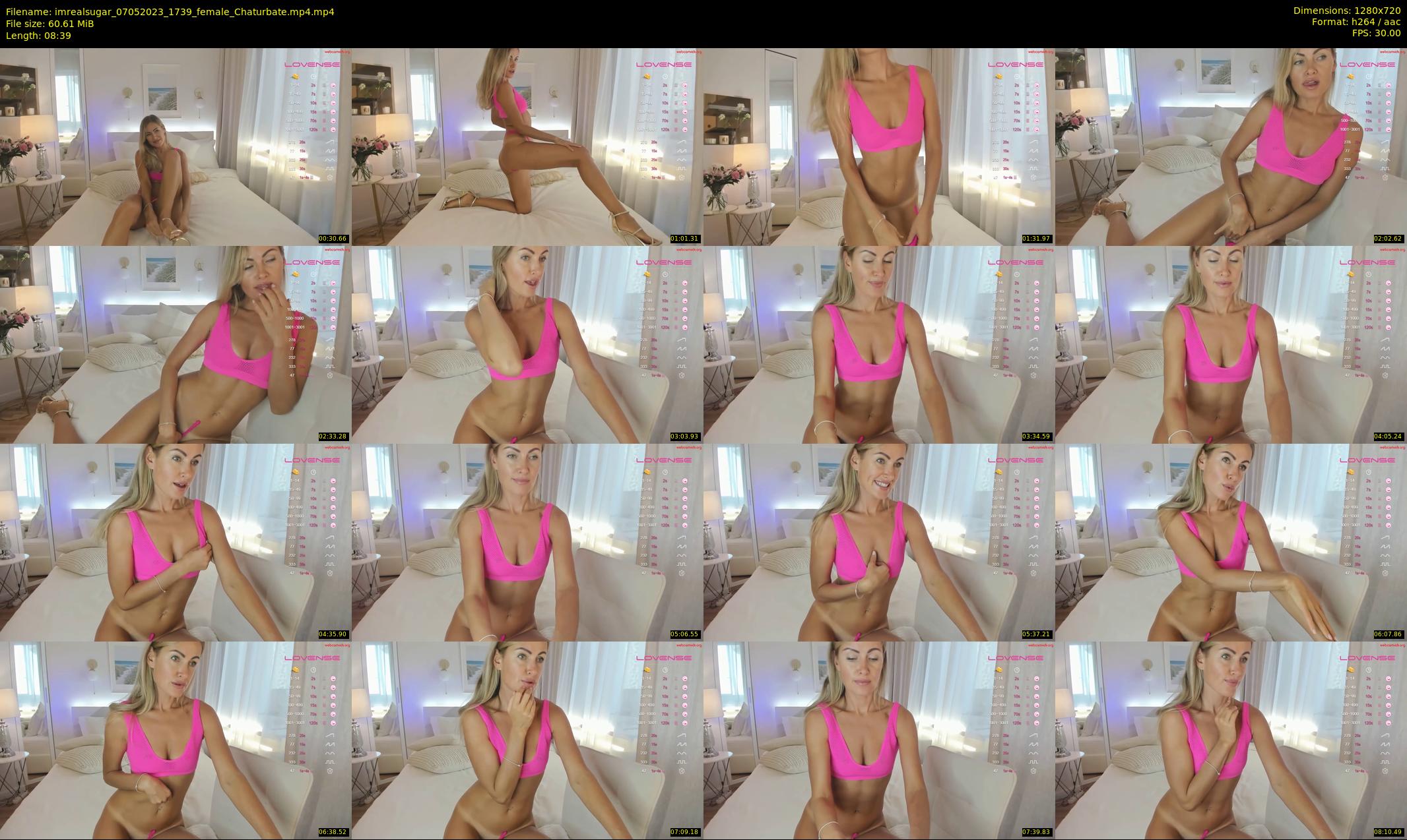 imrealsugar — 9 minute Chaturbate female cam show recording, 720p, May 7, 2023