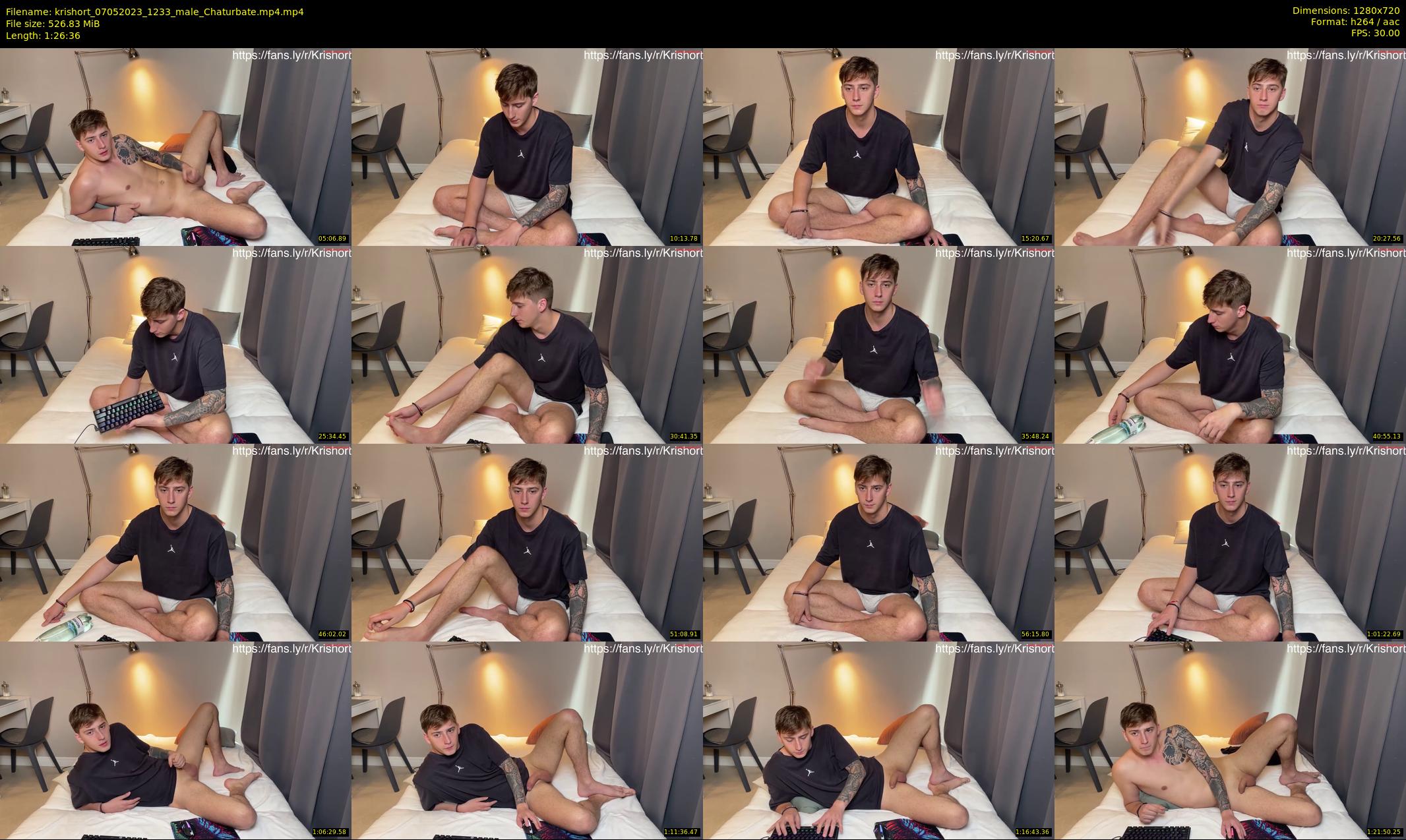 krishort — 87 minute Chaturbate male cam show recording, 720p, May 7, 2023
