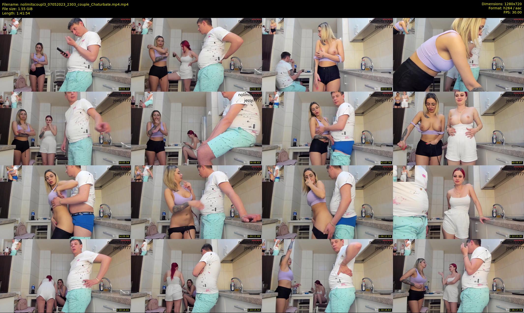 nolimitscoupl3 — 102 minute Chaturbate couple cam show recording, 720p, May 7, 2023