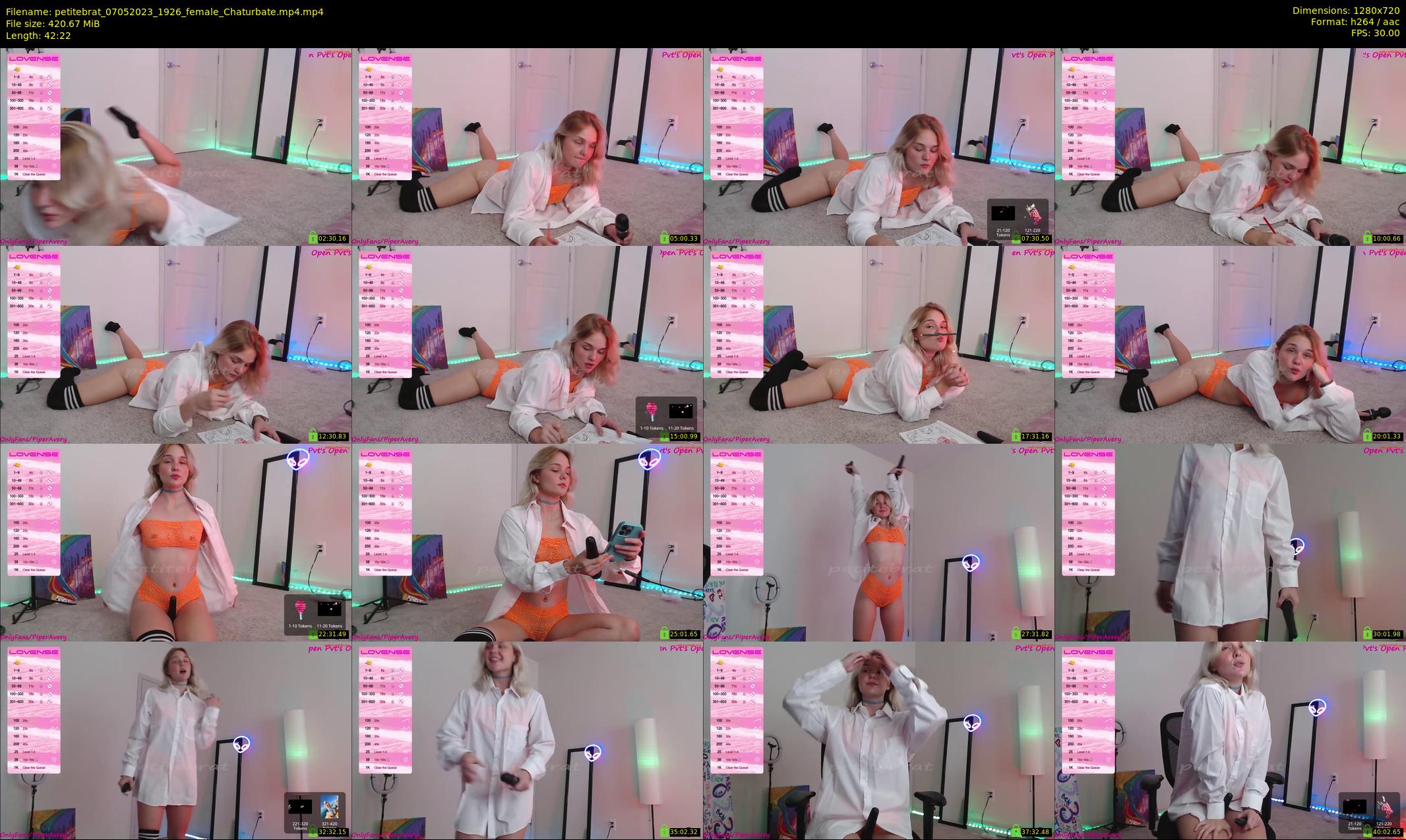 petitebrat — 43 minute Chaturbate female cam show recording, 720p, May 7, 2023