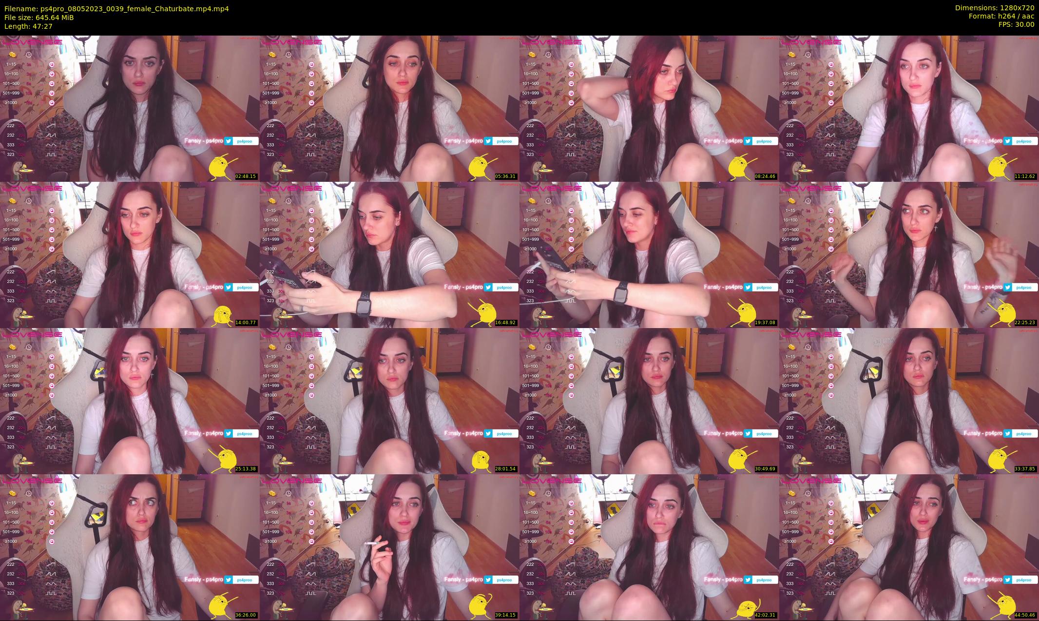 ps4pro — 48 minute Chaturbate female cam show recording, 720p, May 8, 2023