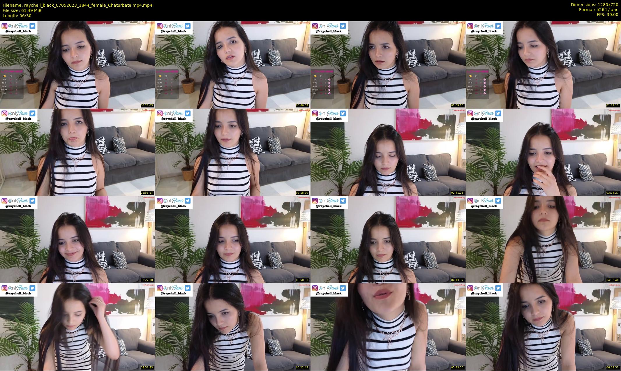 raychell_black — 7 minute Chaturbate female cam show recording, 720p, May 7, 2023