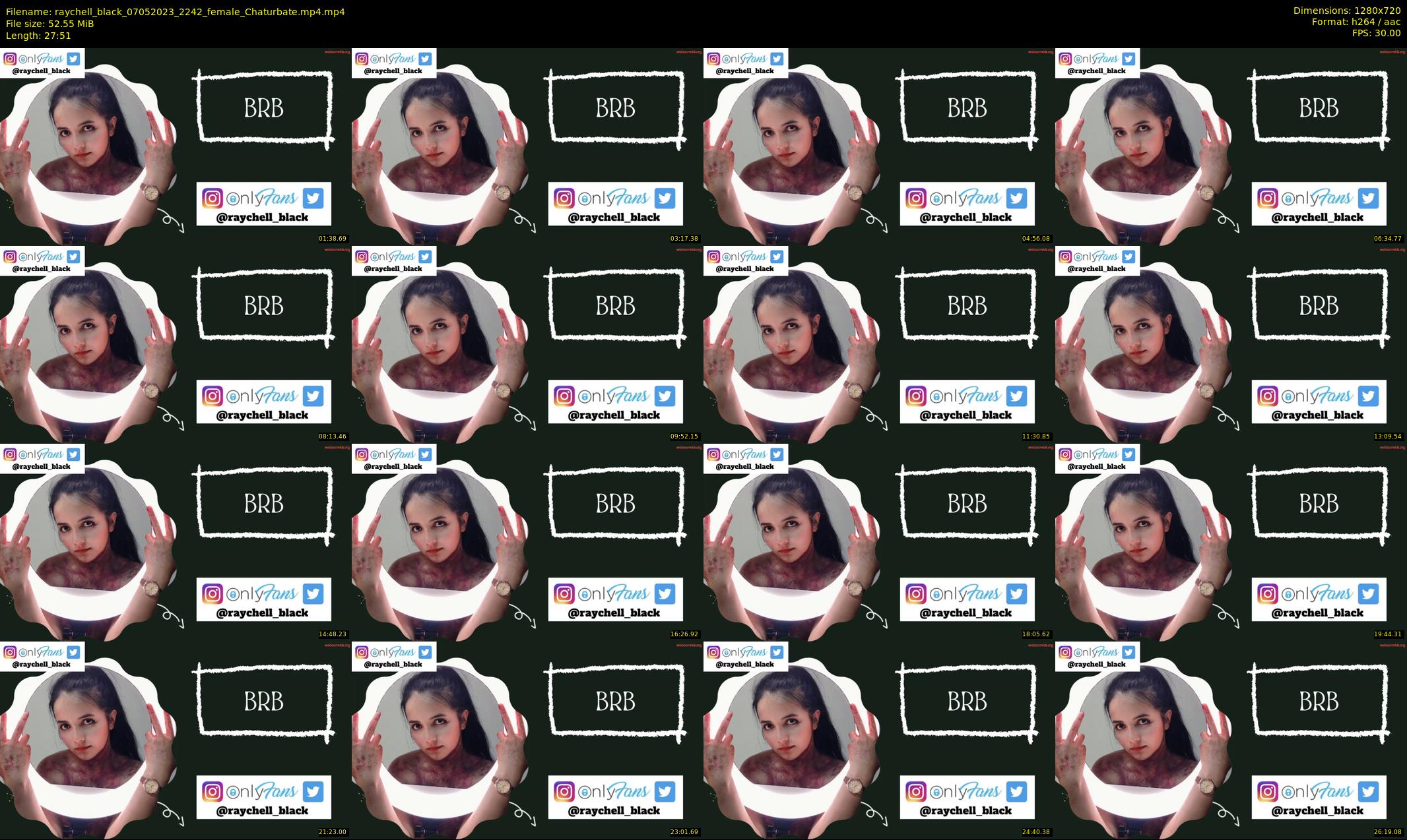 raychell_black — 28 minute Chaturbate female cam show recording, 720p, May 7, 2023