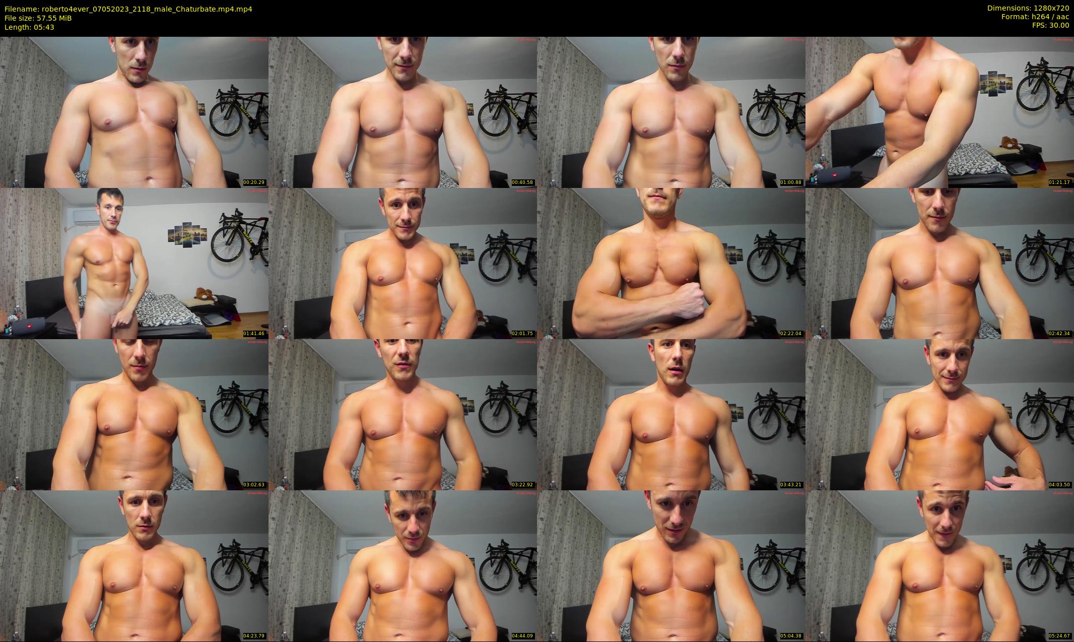 roberto4ever — 6 minute Chaturbate male cam show recording, 720p, May 7, 2023