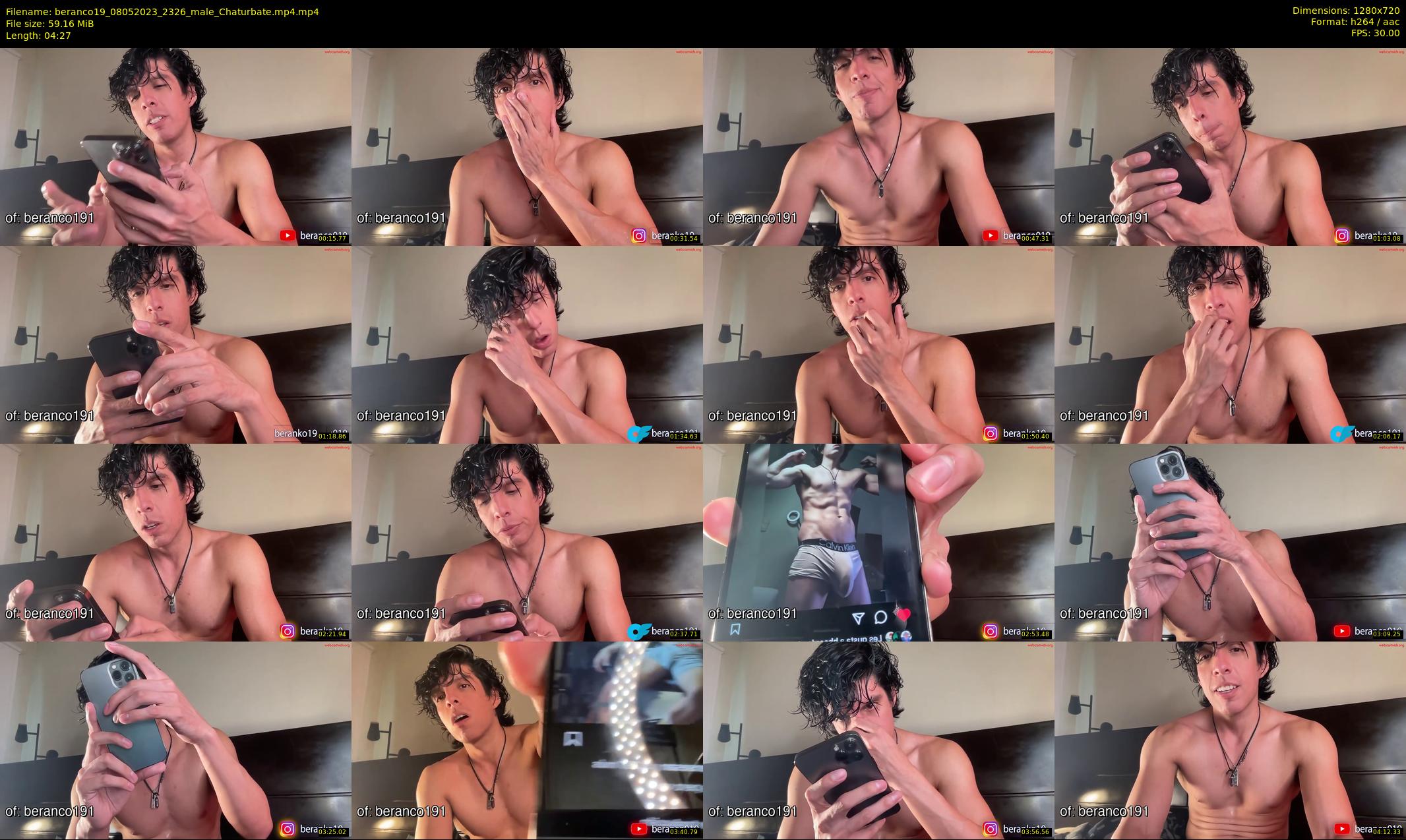 beranco19 — 5 minute Chaturbate male cam show recording, 720p, May 8, 2023