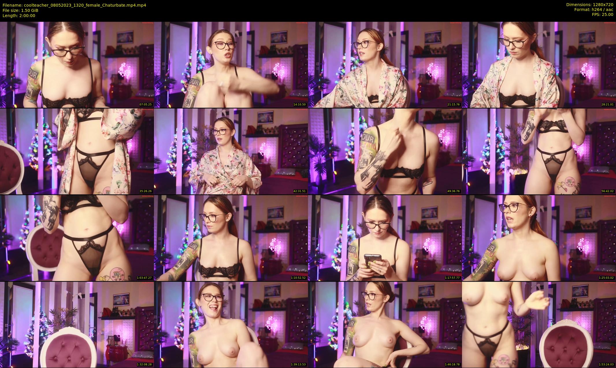 coolteacher — 120 minute Chaturbate female cam show recording, 720p, May 8, 2023