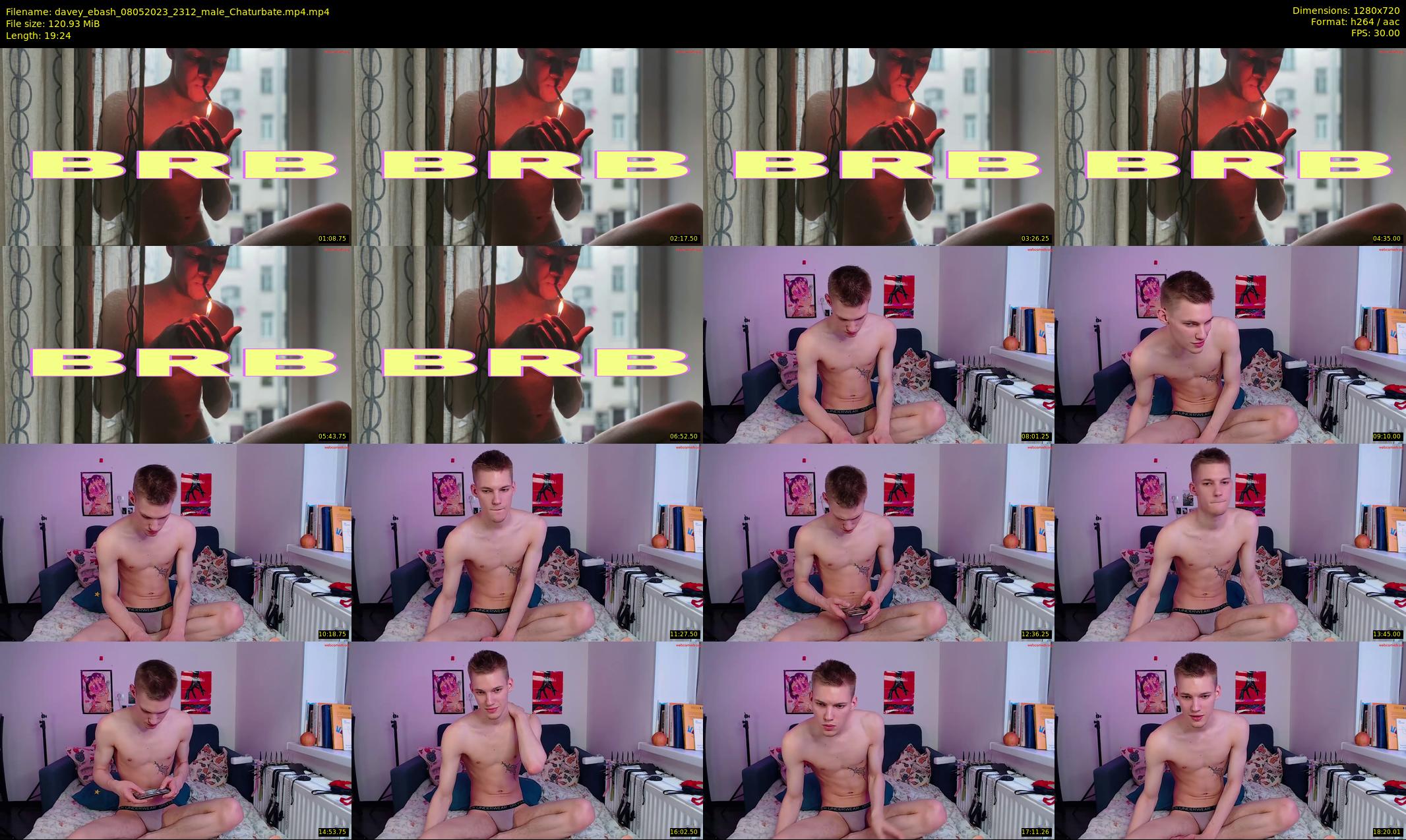 davey_ebash — 20 minute Chaturbate male cam show recording, 720p, May 8, 2023