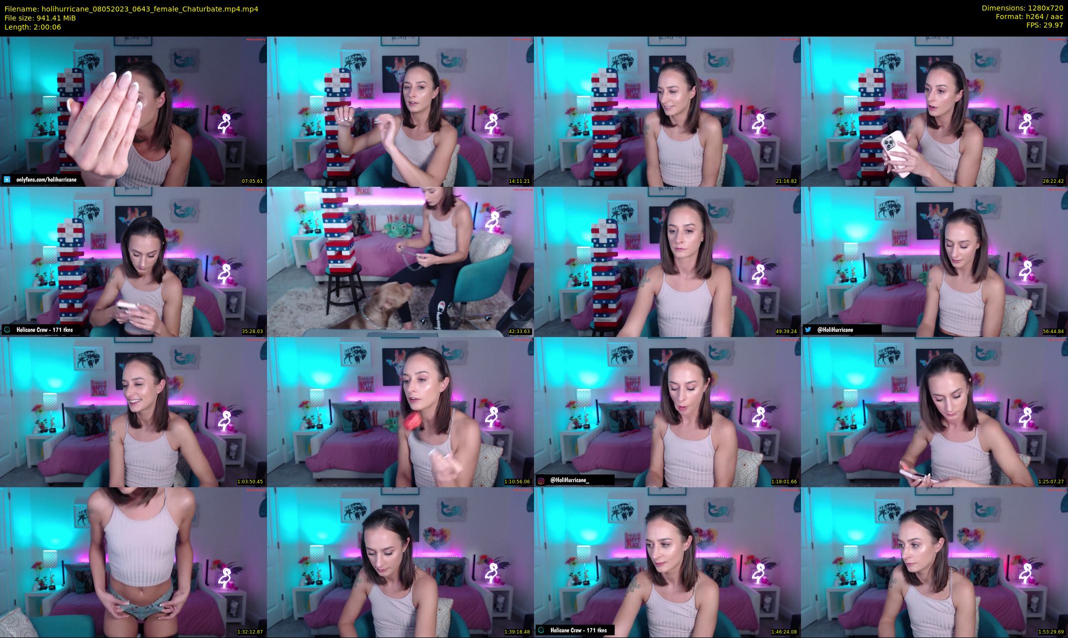 holihurricane — 121 minute Chaturbate female cam show recording, 720p, May 8, 2023