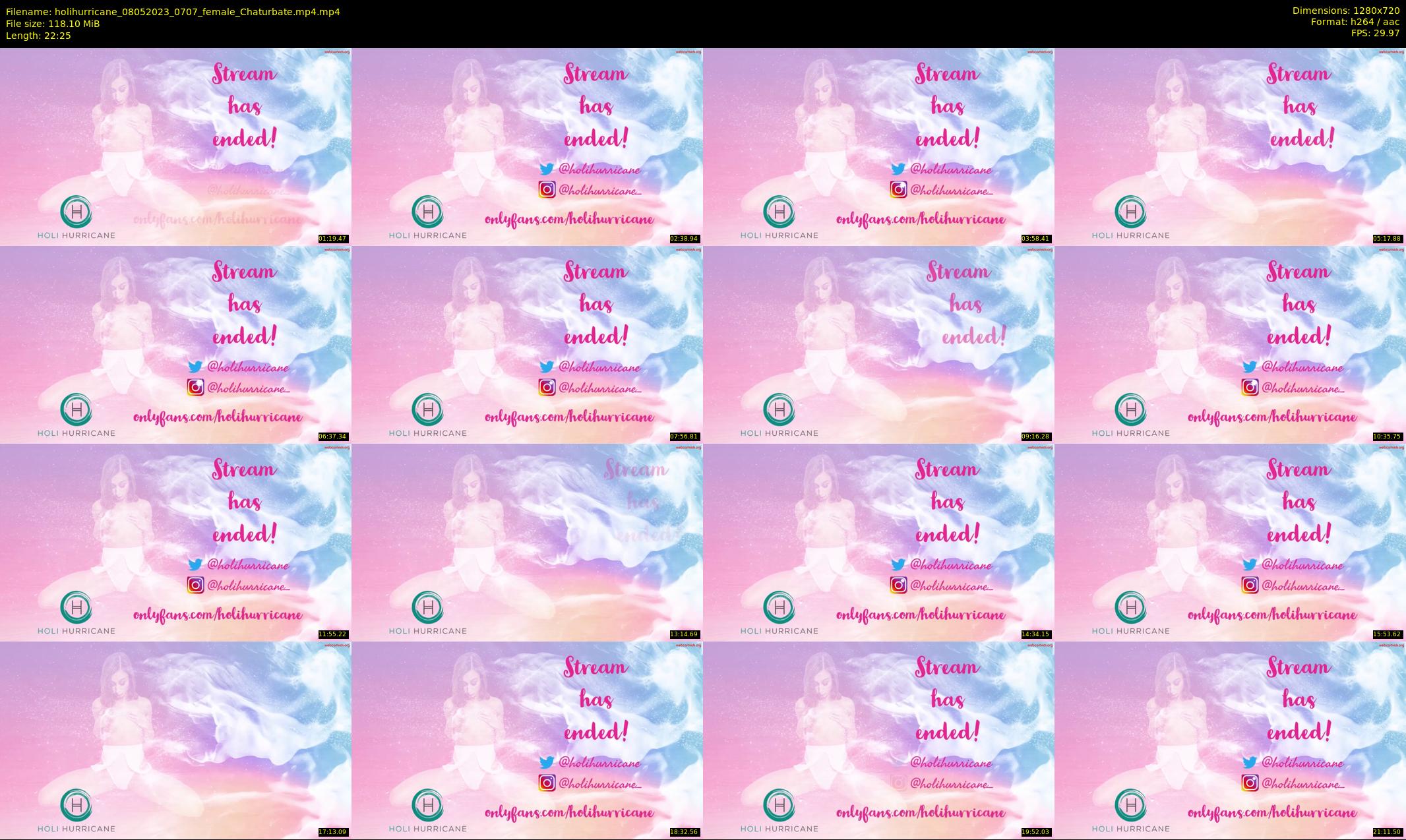 holihurricane — 23 minute Chaturbate female cam show recording, 720p, May 8, 2023