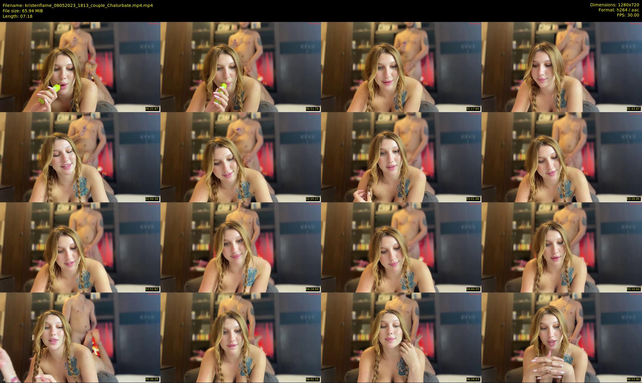 kristenflame — 8 minute Chaturbate couple cam show recording, 720p, May 8, 2023