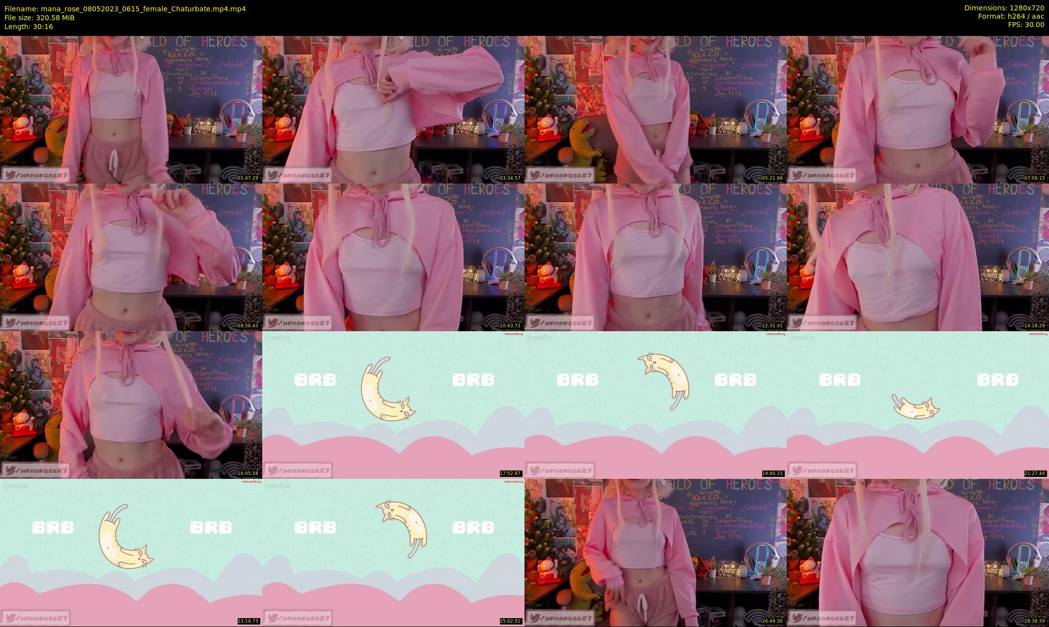 mana_rose — 31 minute Chaturbate female cam show recording, 720p, May 8, 2023