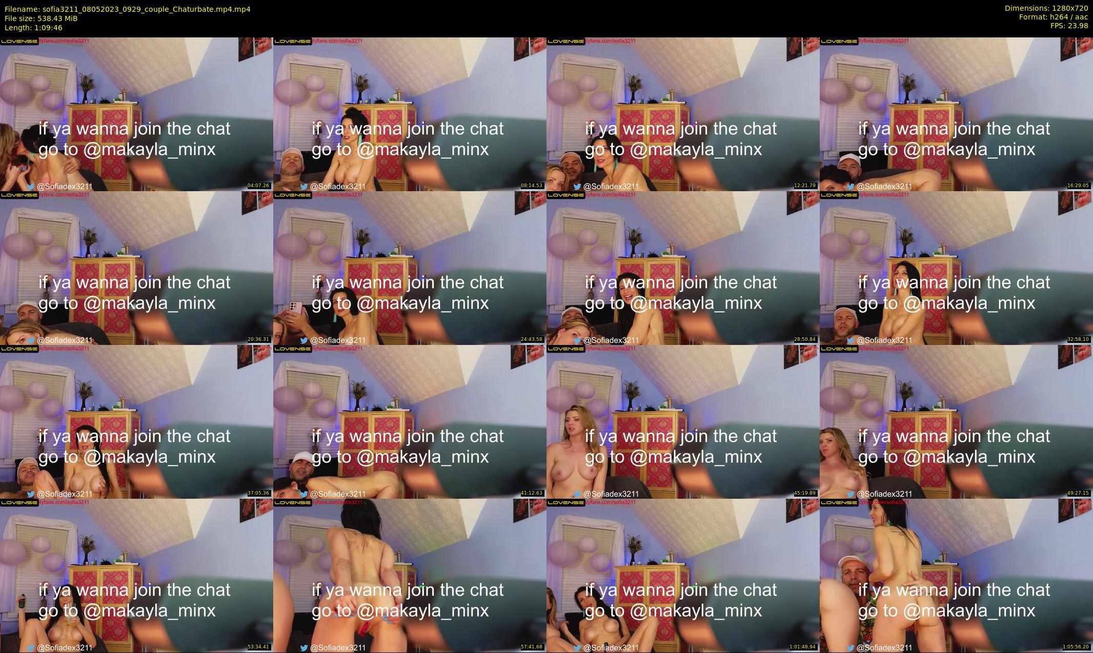 sofia3211 — 70 minute Chaturbate couple cam show recording, 720p, May 8, 2023