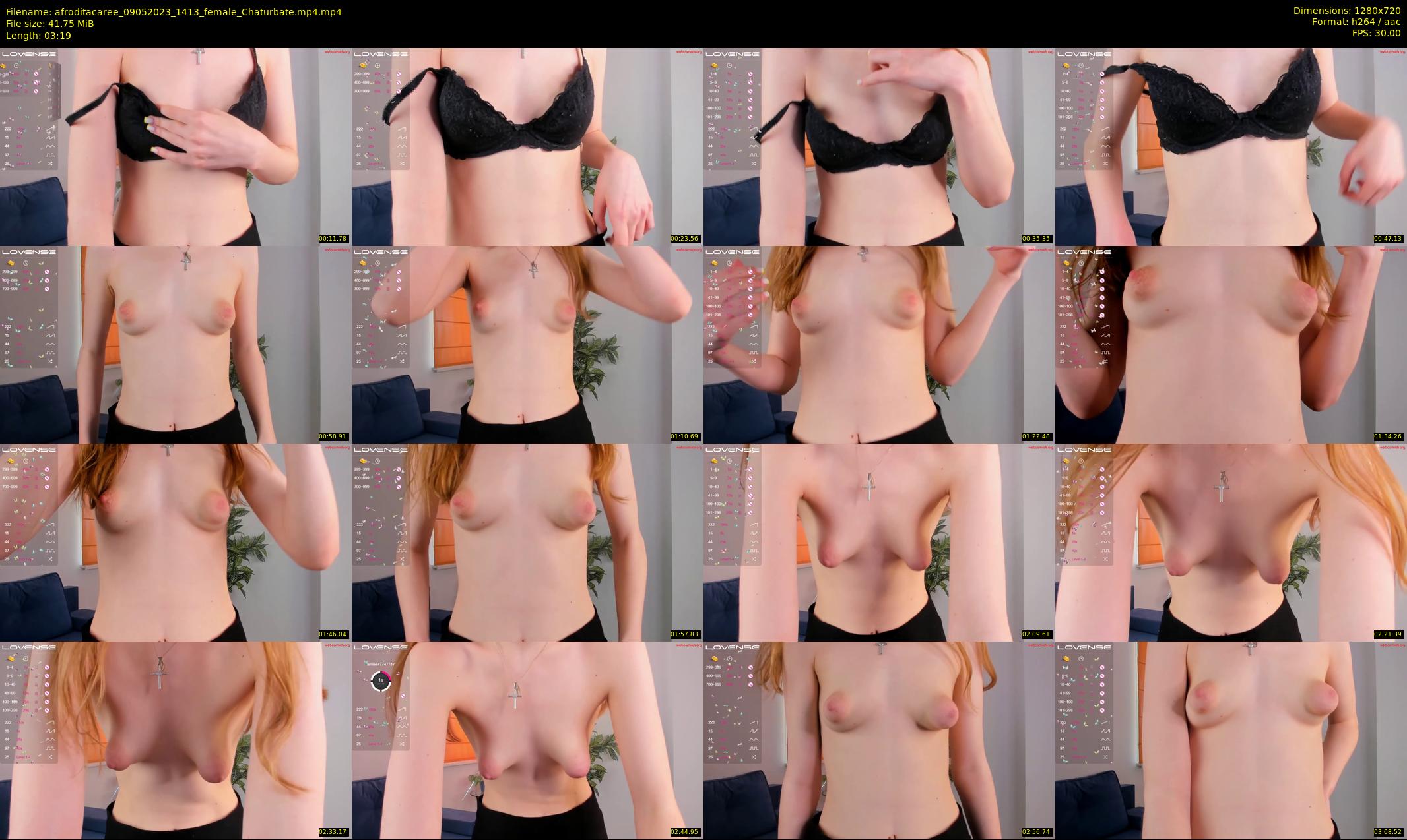 afroditacaree — 4 minute Chaturbate female cam show recording, 720p, May 9, 2023